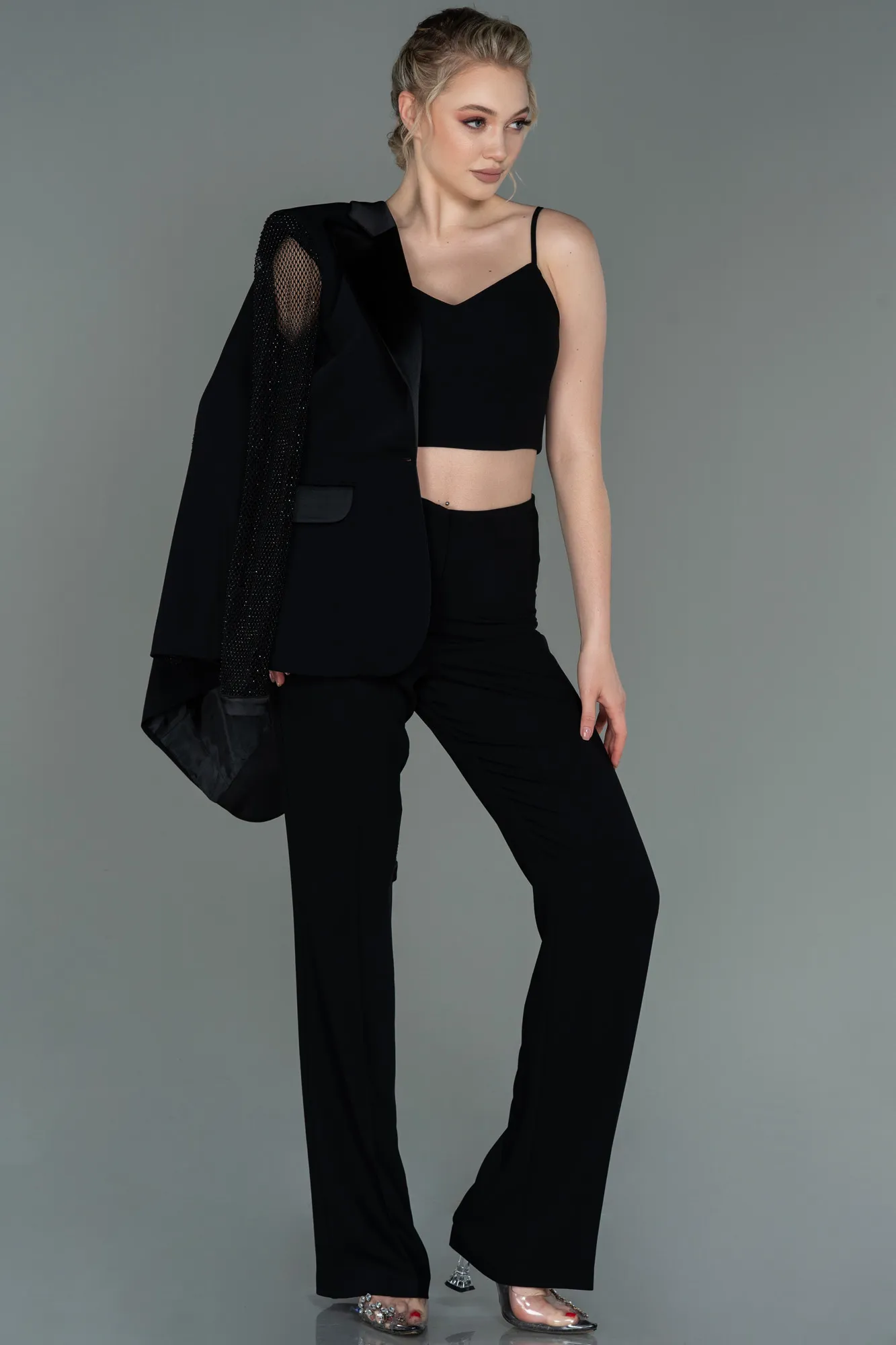 Black-Long Evening Dress ABU3167