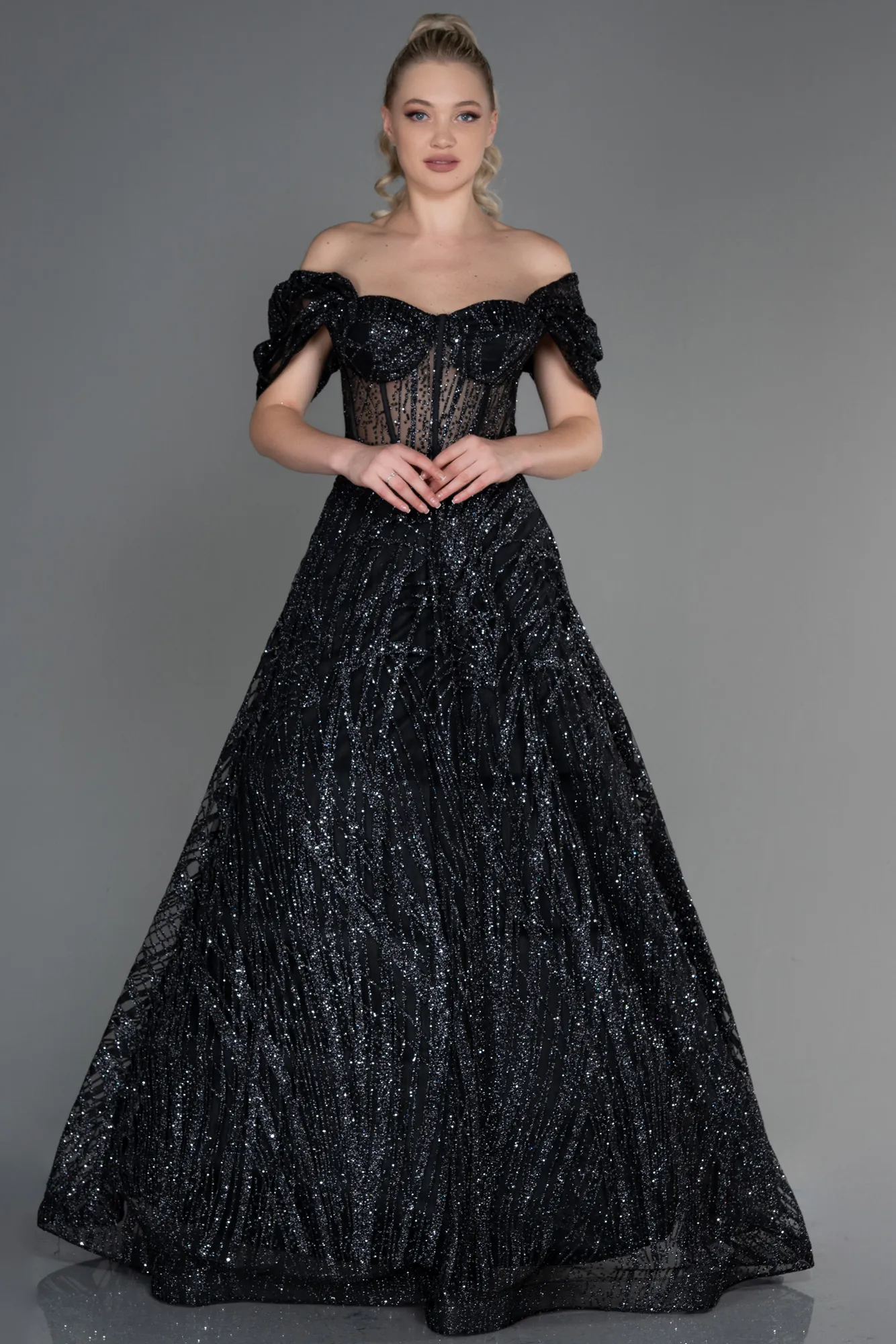 Black-Long Evening Dress ABU3261