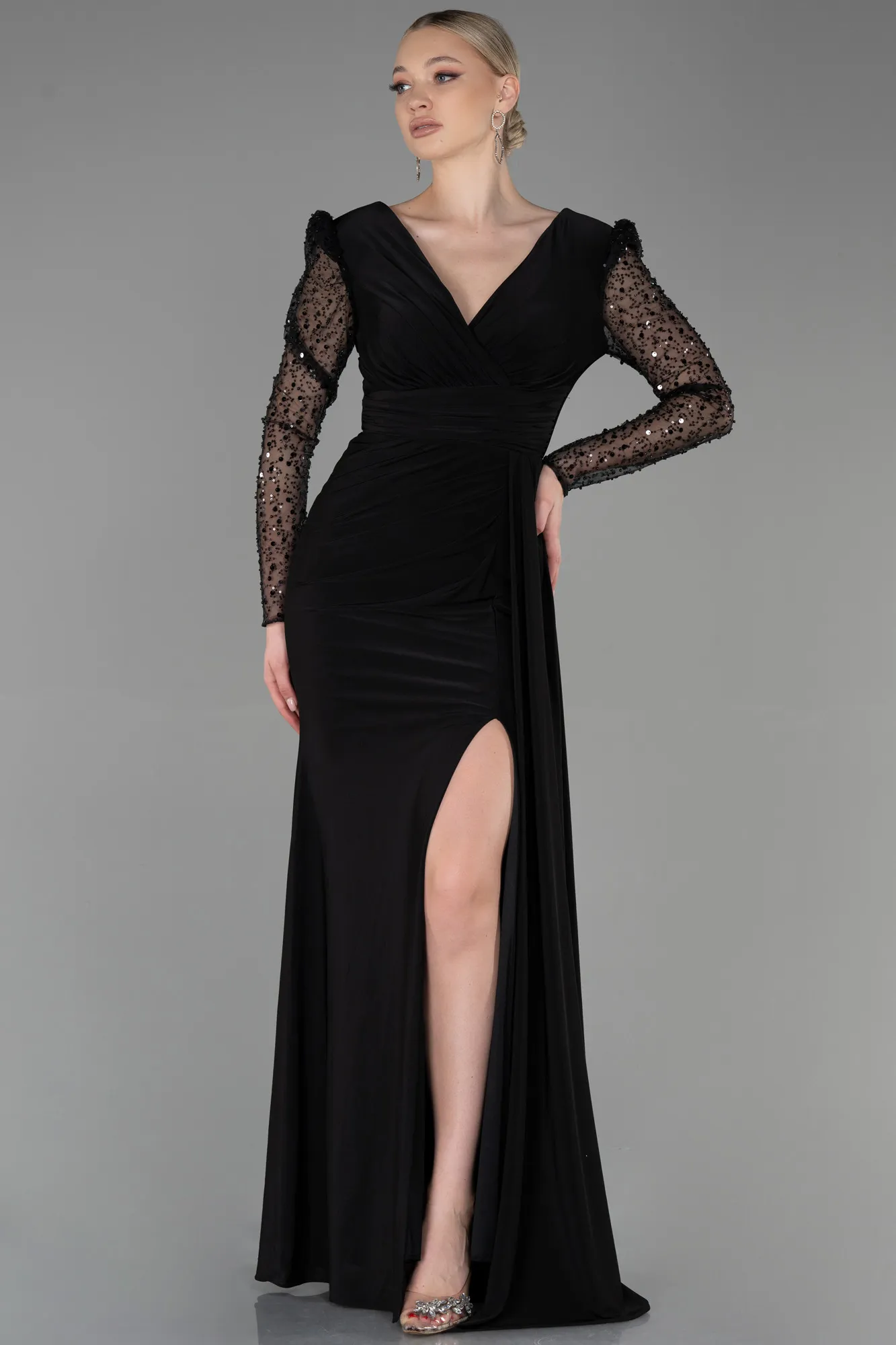 Black-Long Evening Dress ABU3321