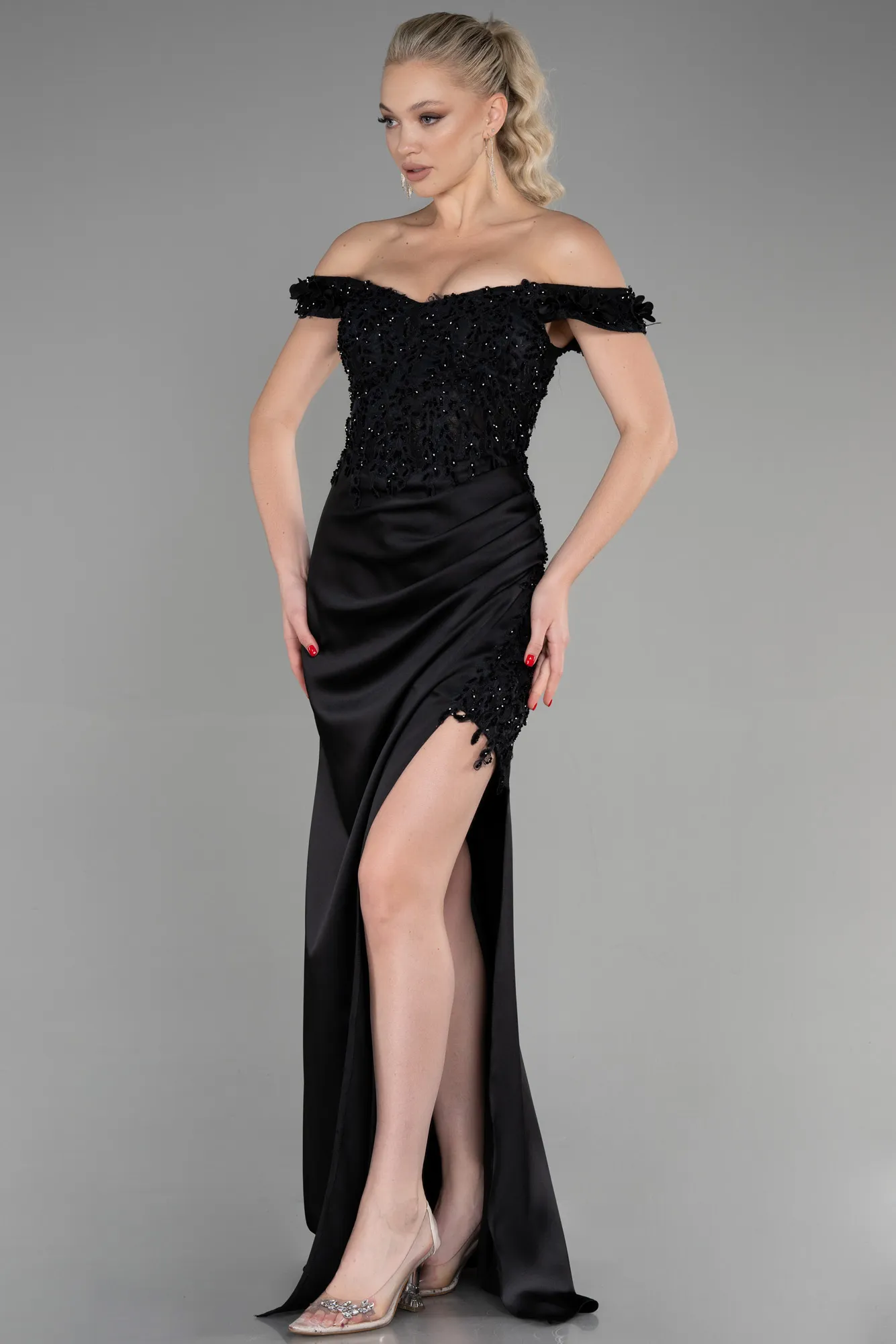 Black-Long Evening Dress ABU3384