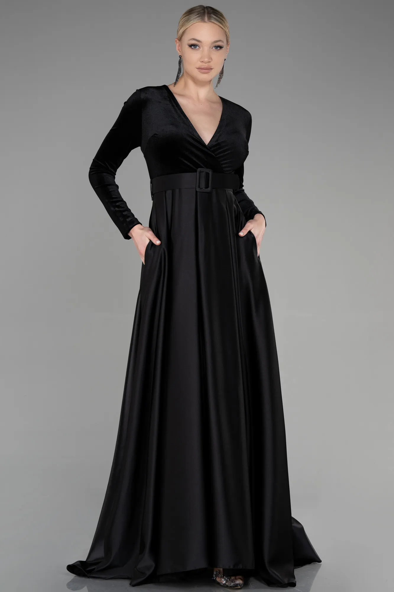Black-Long Evening Dress ABU3388