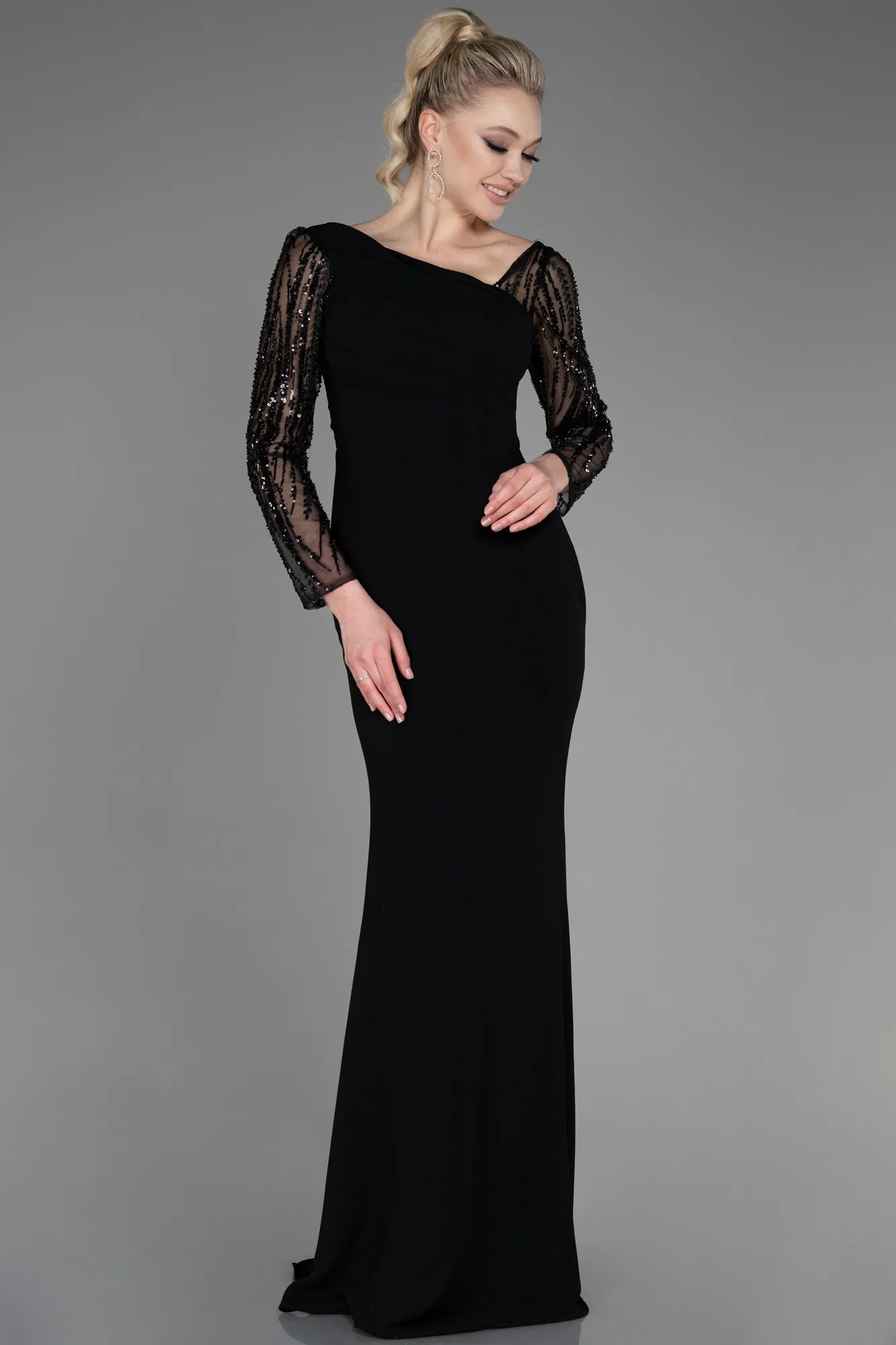 Black-Long Evening Dress ABU3712