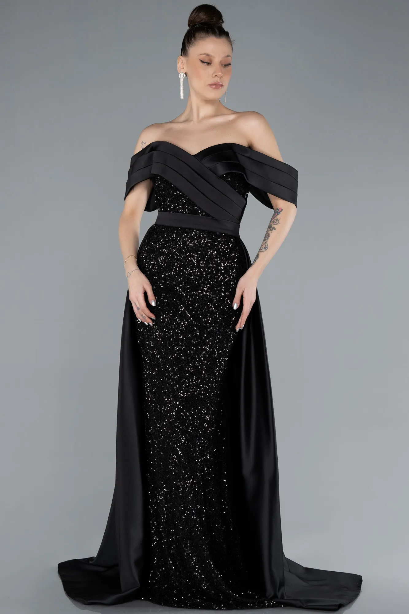 Black-Long Evening Dress ABU4661