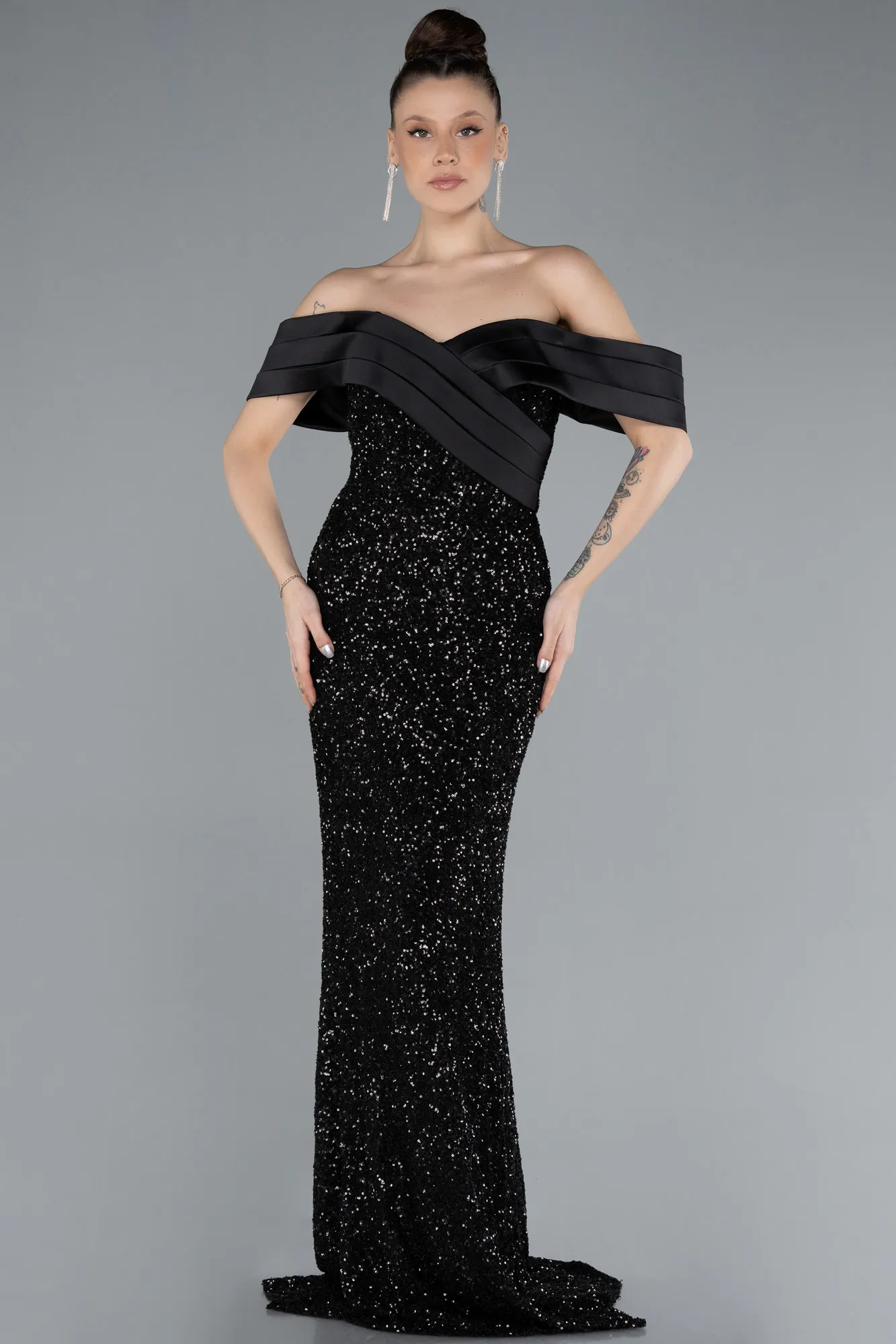 Black-Long Evening Dress ABU4661