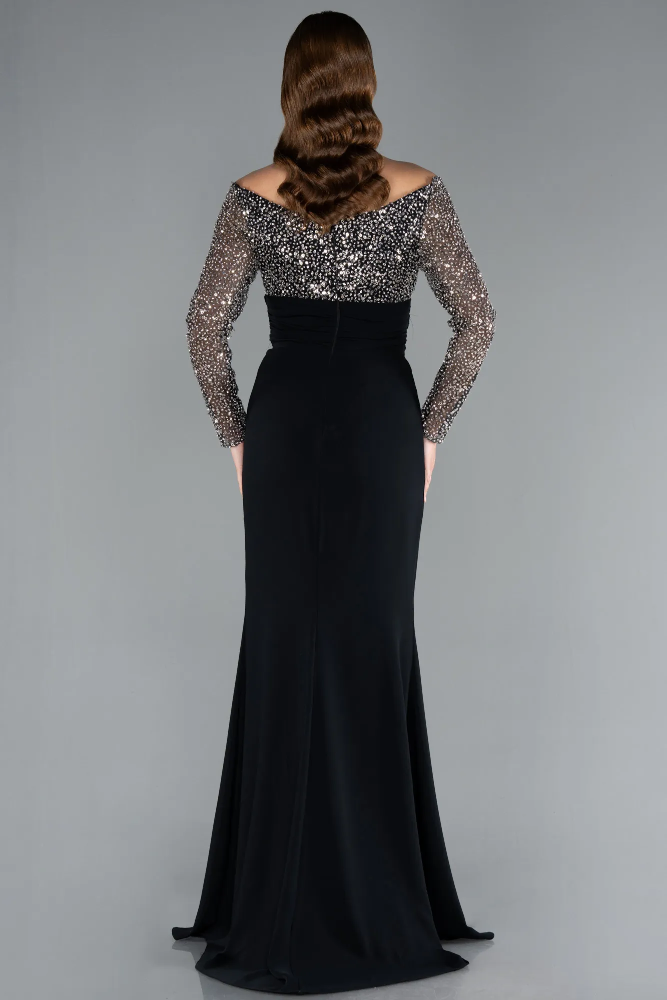 Black-Long Evening Dress ABU4896