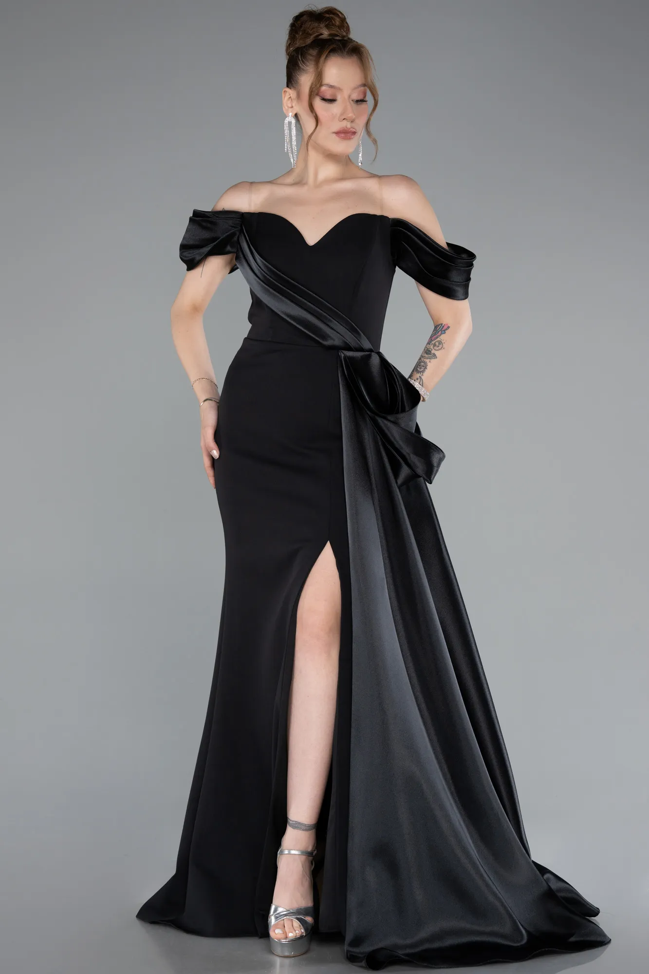 Black-Long Evening Dress ABU4981