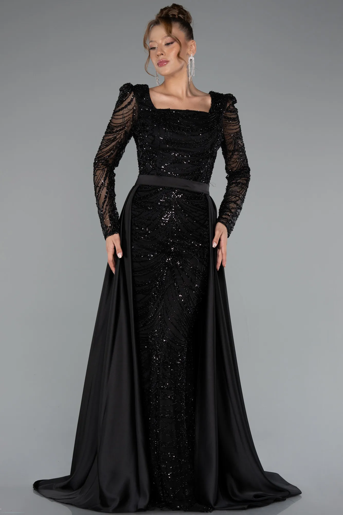 Black-Long Evening Dress ABU5107