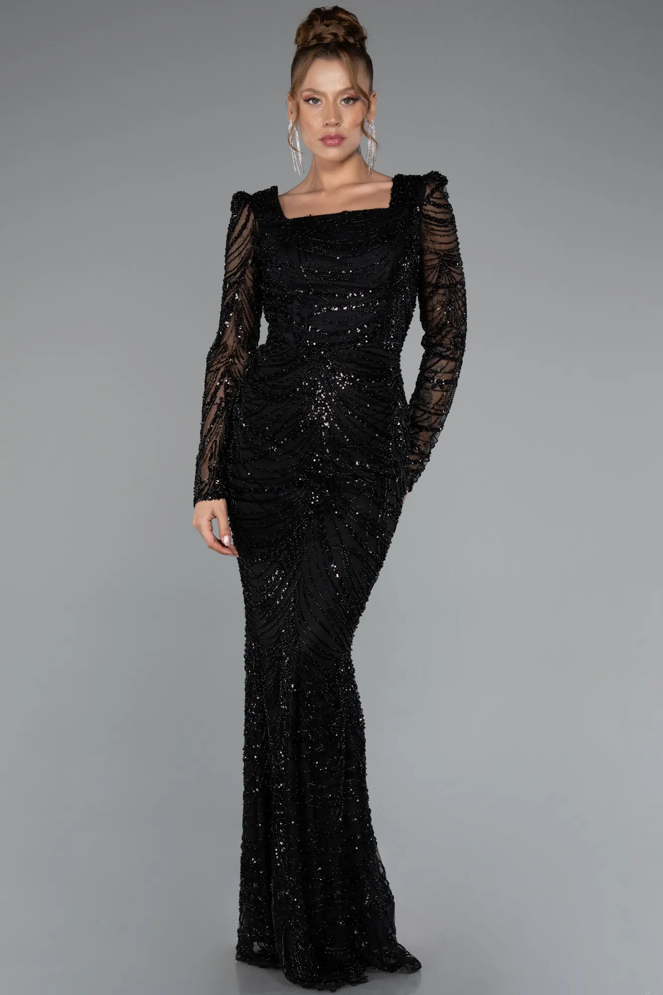 Black-Long Evening Dress ABU5107