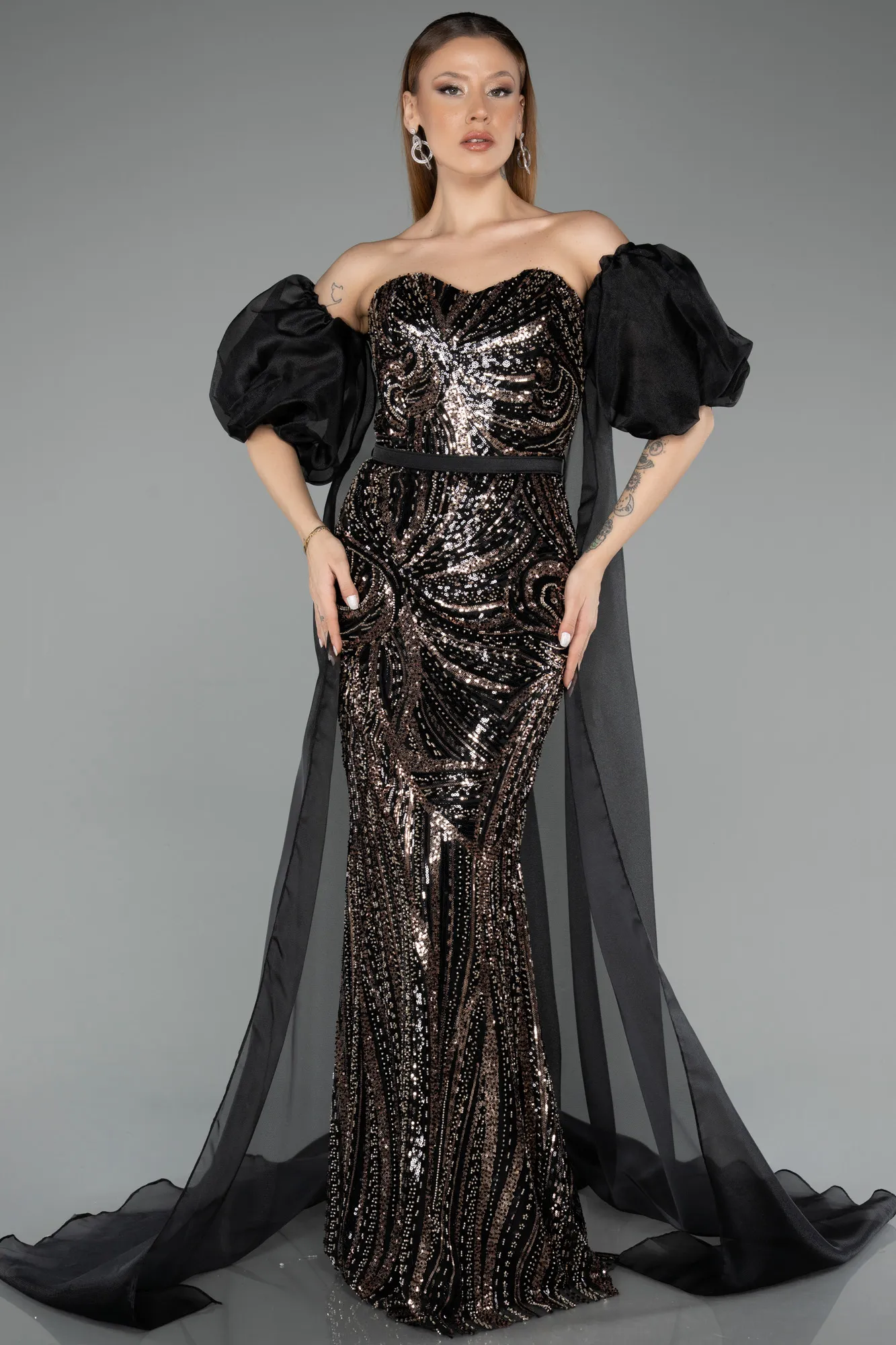 Black-Long Evening Dress ABU5537