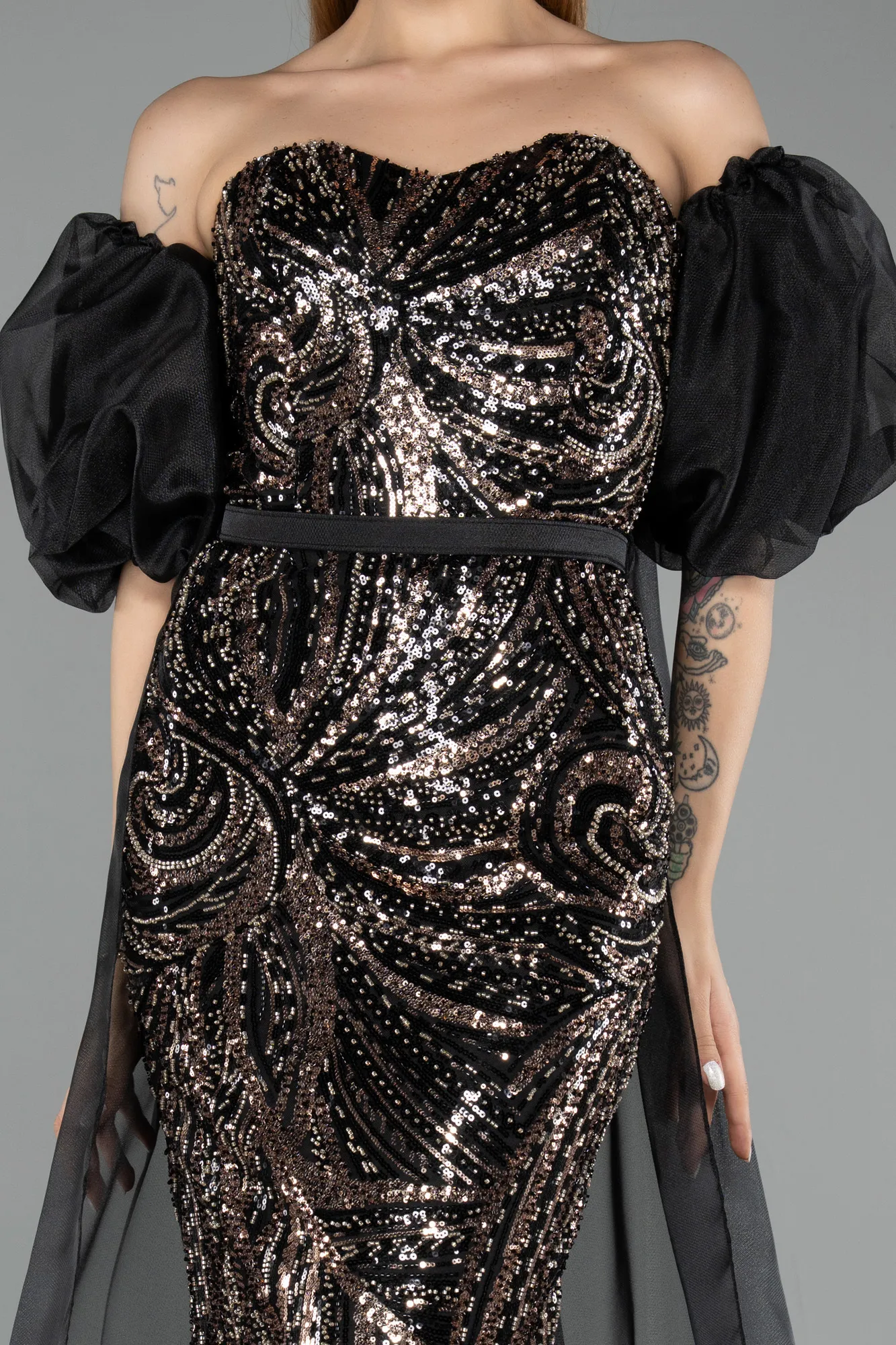 Black-Long Evening Dress ABU5537