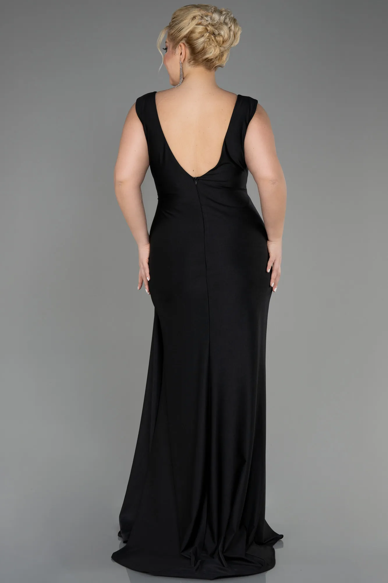 Black-Long Formal Plus Size Dress ABU3737