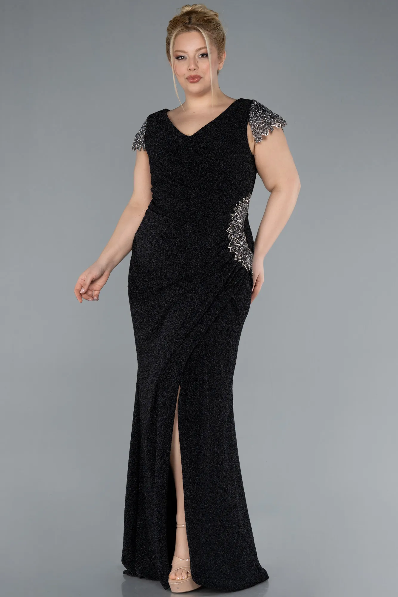 Black-Long Formal Plus Size Dress ABU4614