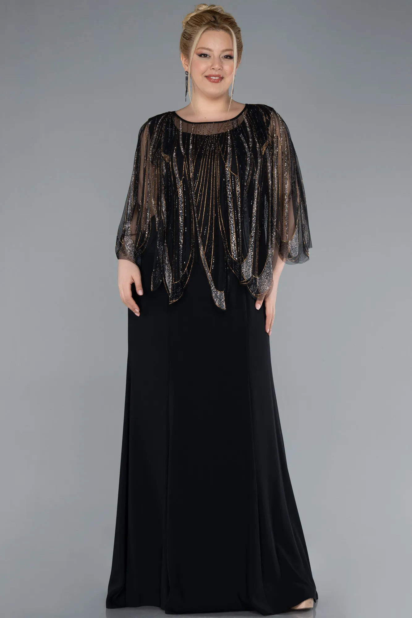 Black-Long Formal Plus Size Dress ABU4634