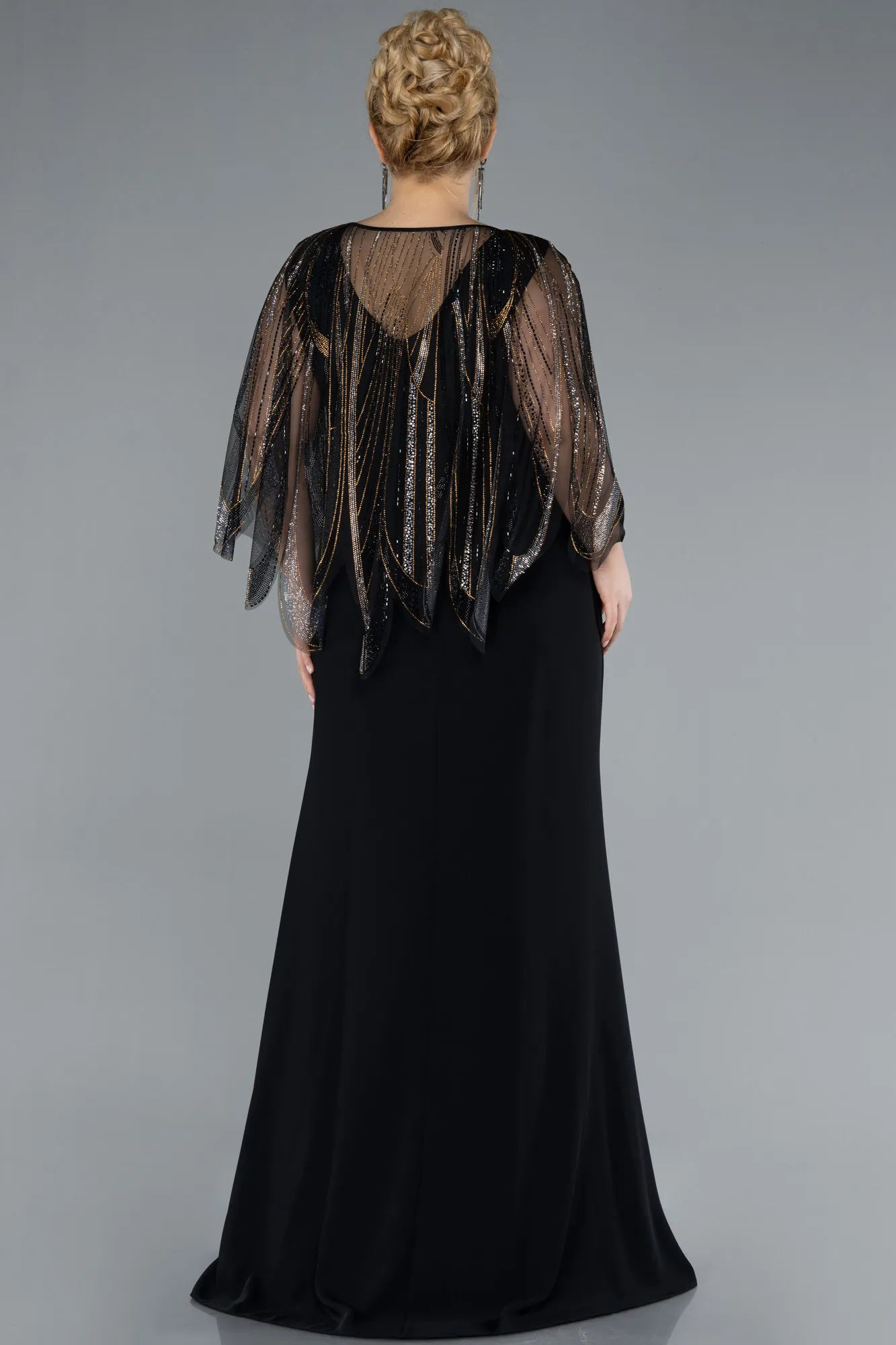 Black-Long Formal Plus Size Dress ABU4634