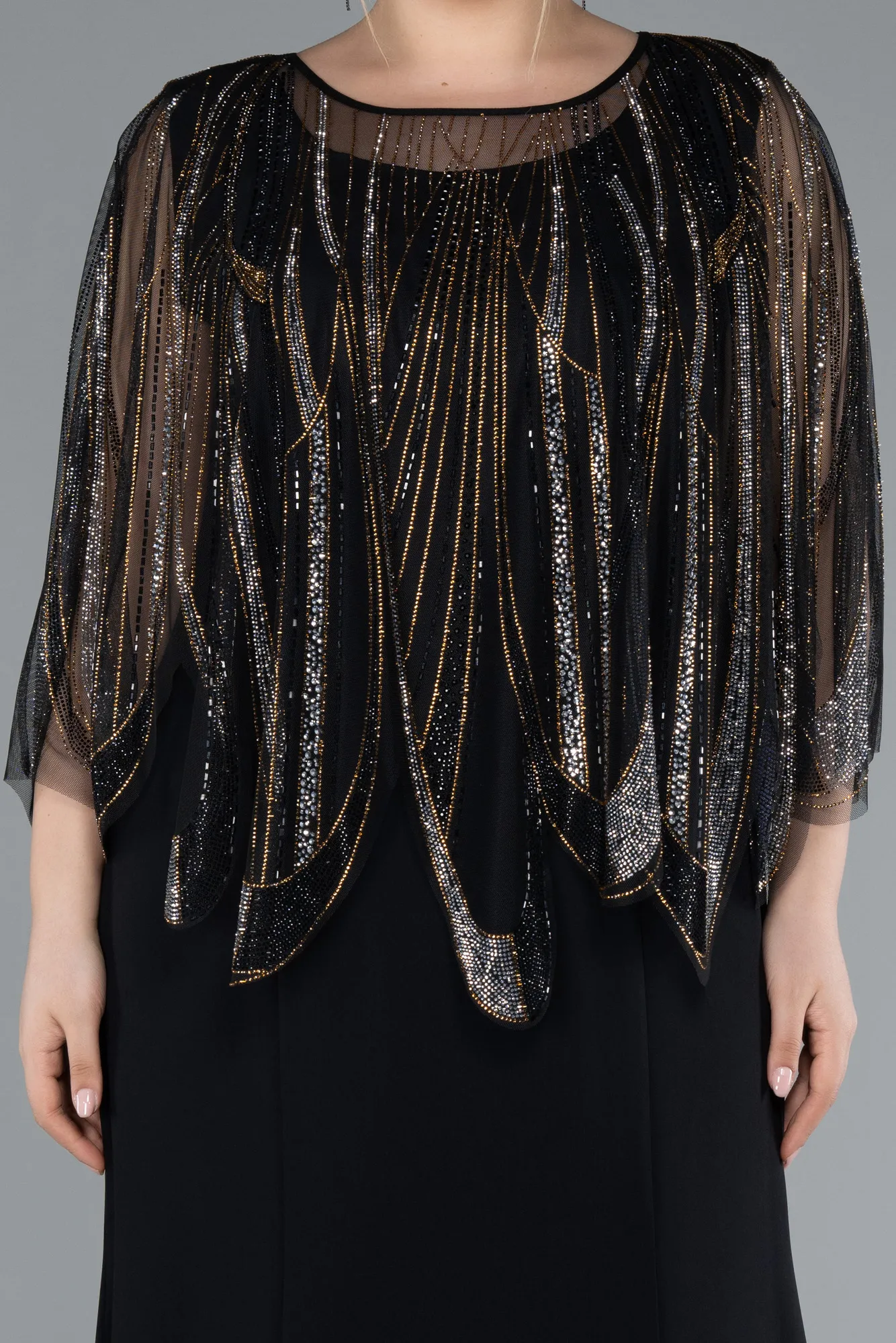 Black-Long Formal Plus Size Dress ABU4634