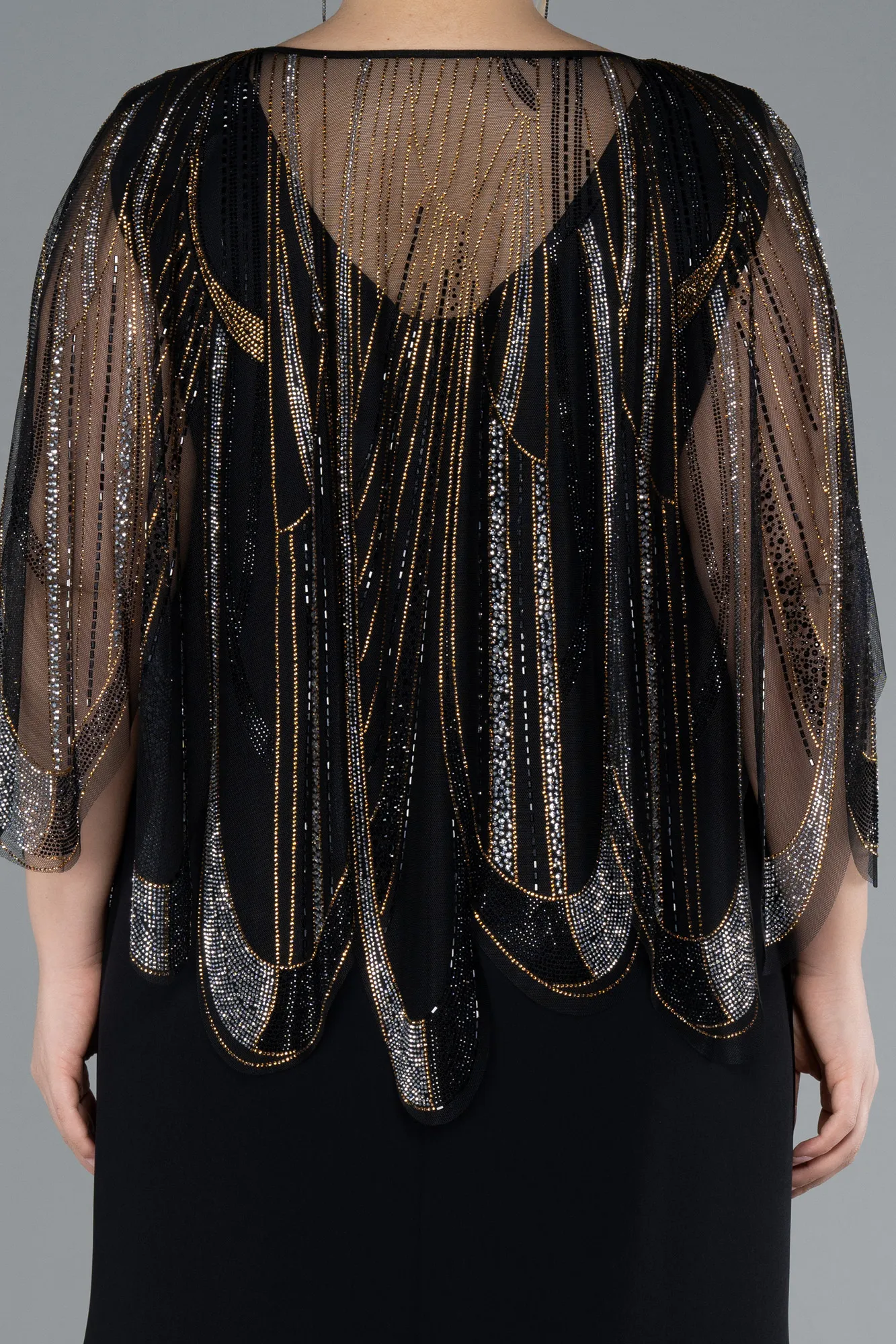 Black-Long Formal Plus Size Dress ABU4634