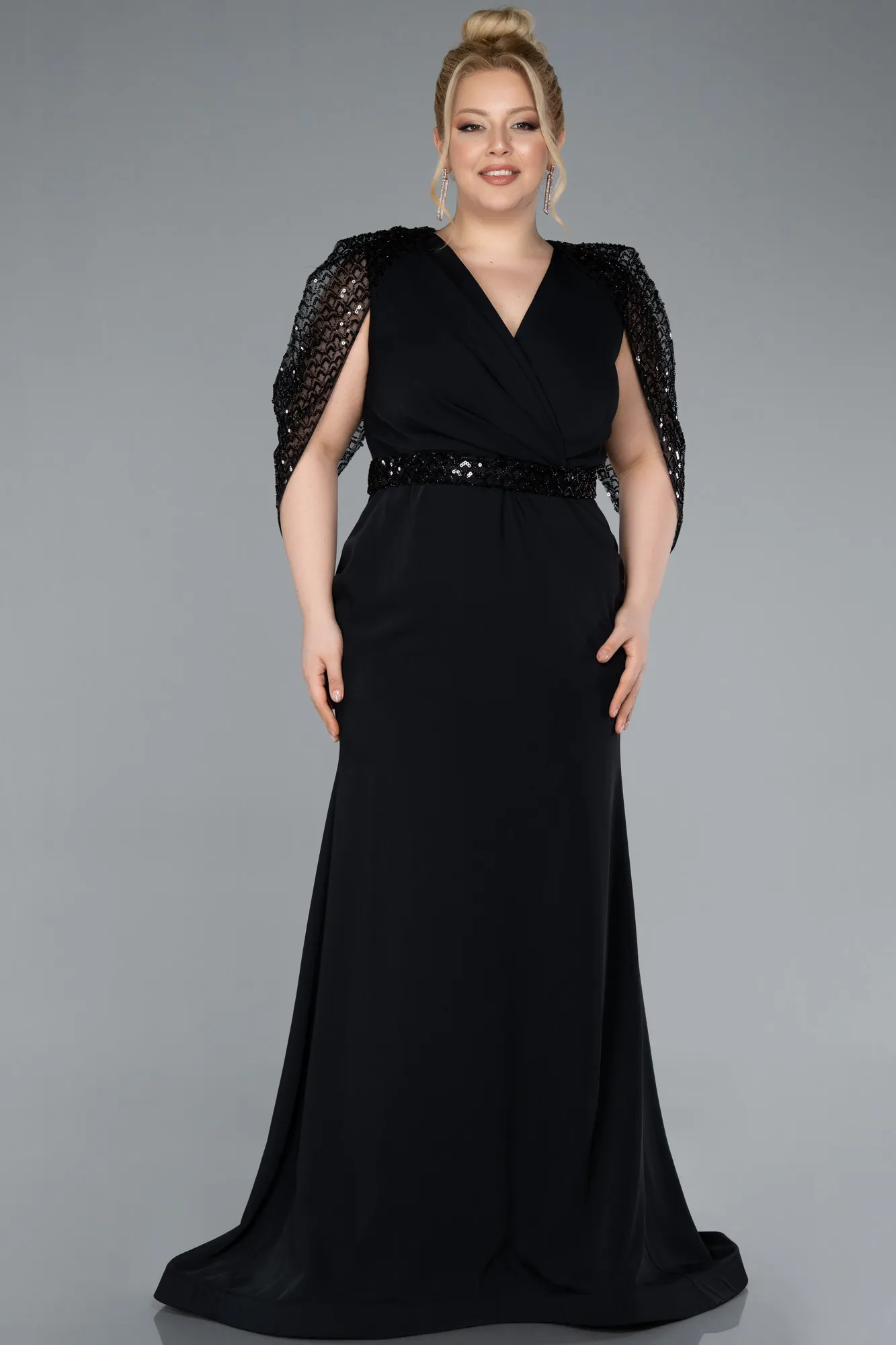 Black-Long Formal Plus Size Dress ABU4668