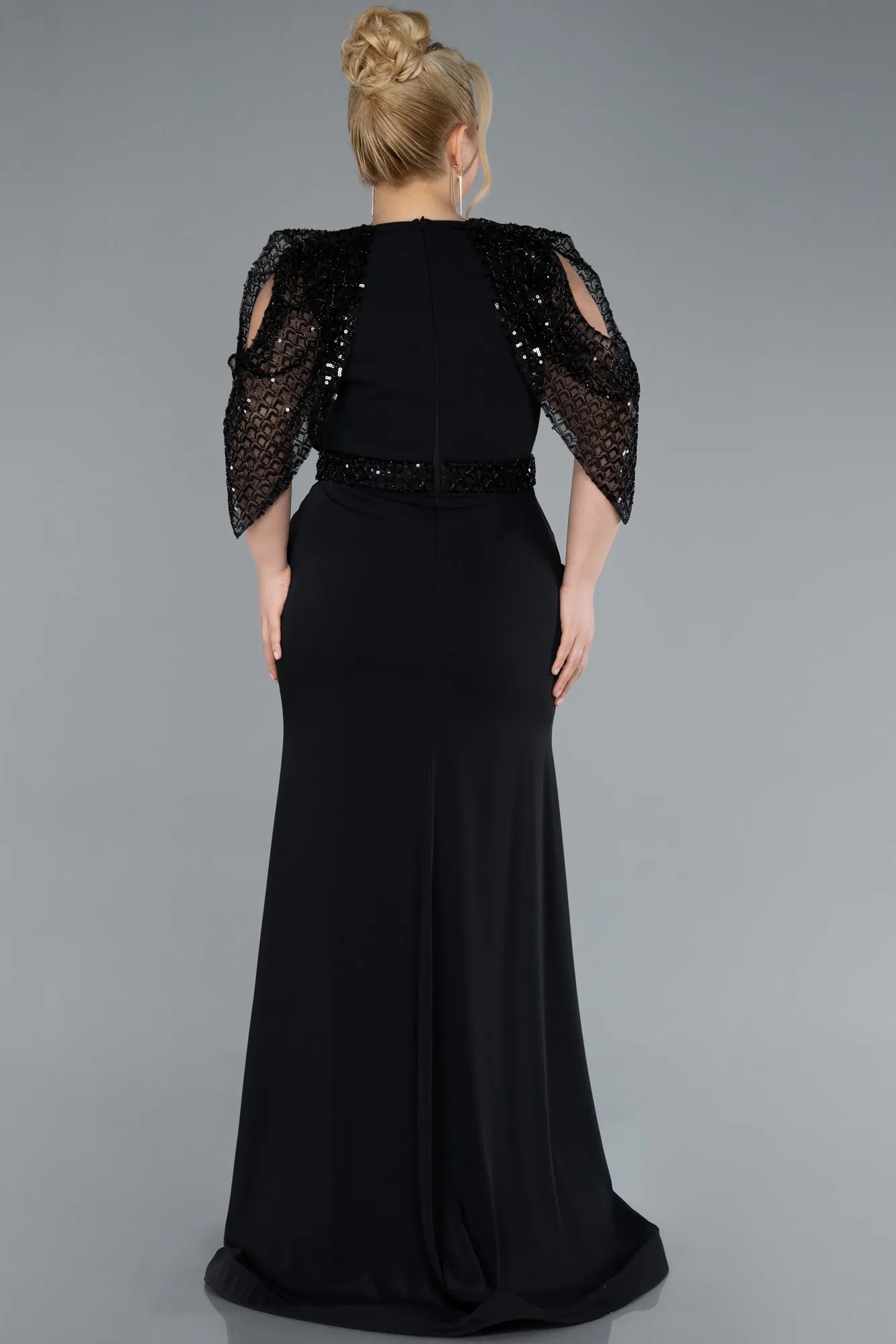 Black-Long Formal Plus Size Dress ABU4668