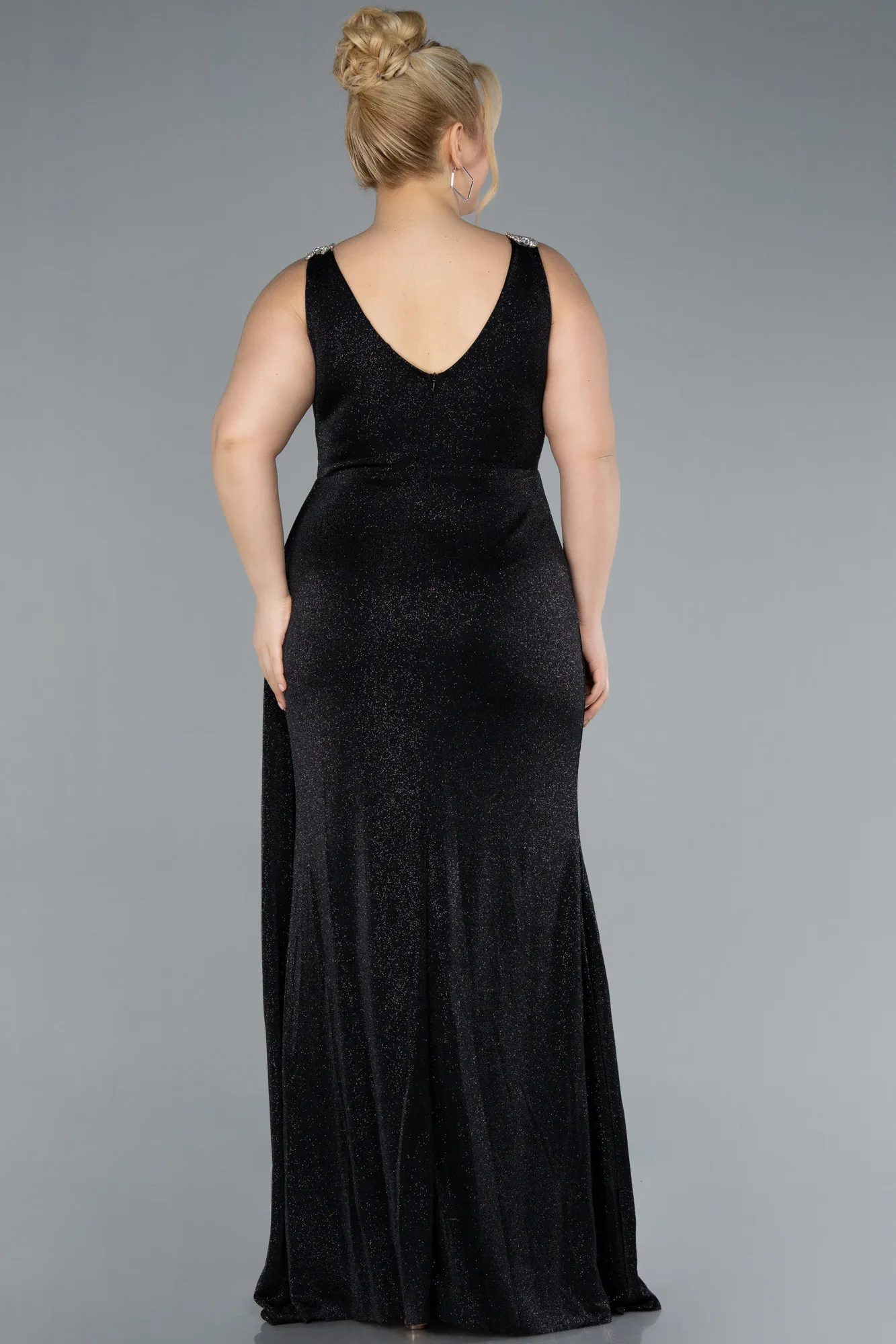 Black-Long Formal Plus Size Dress ABU4748