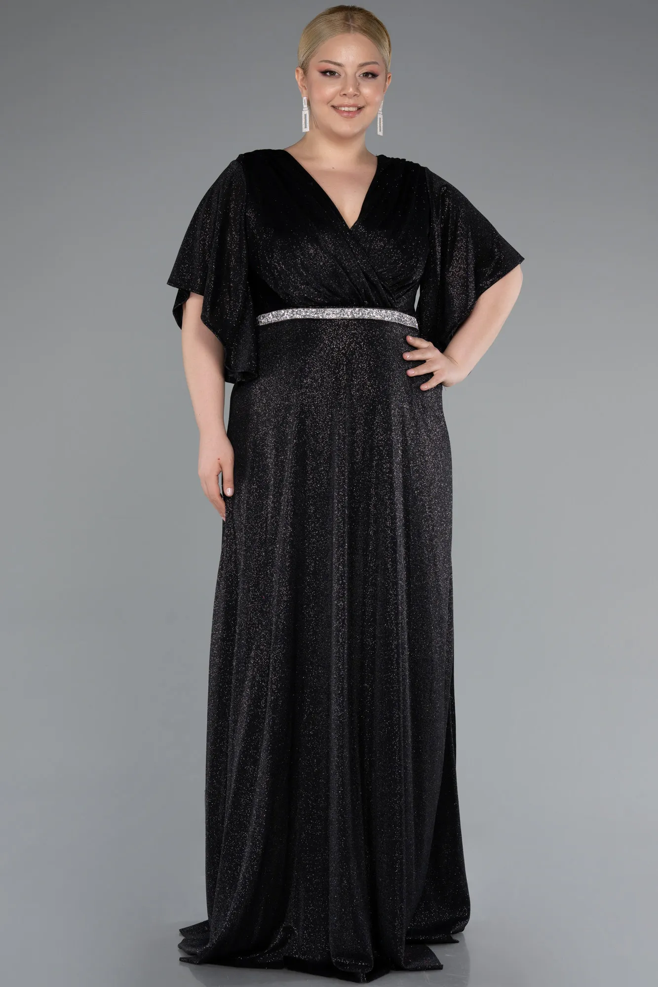 Black-Long Formal Plus Size Dress ABU4914