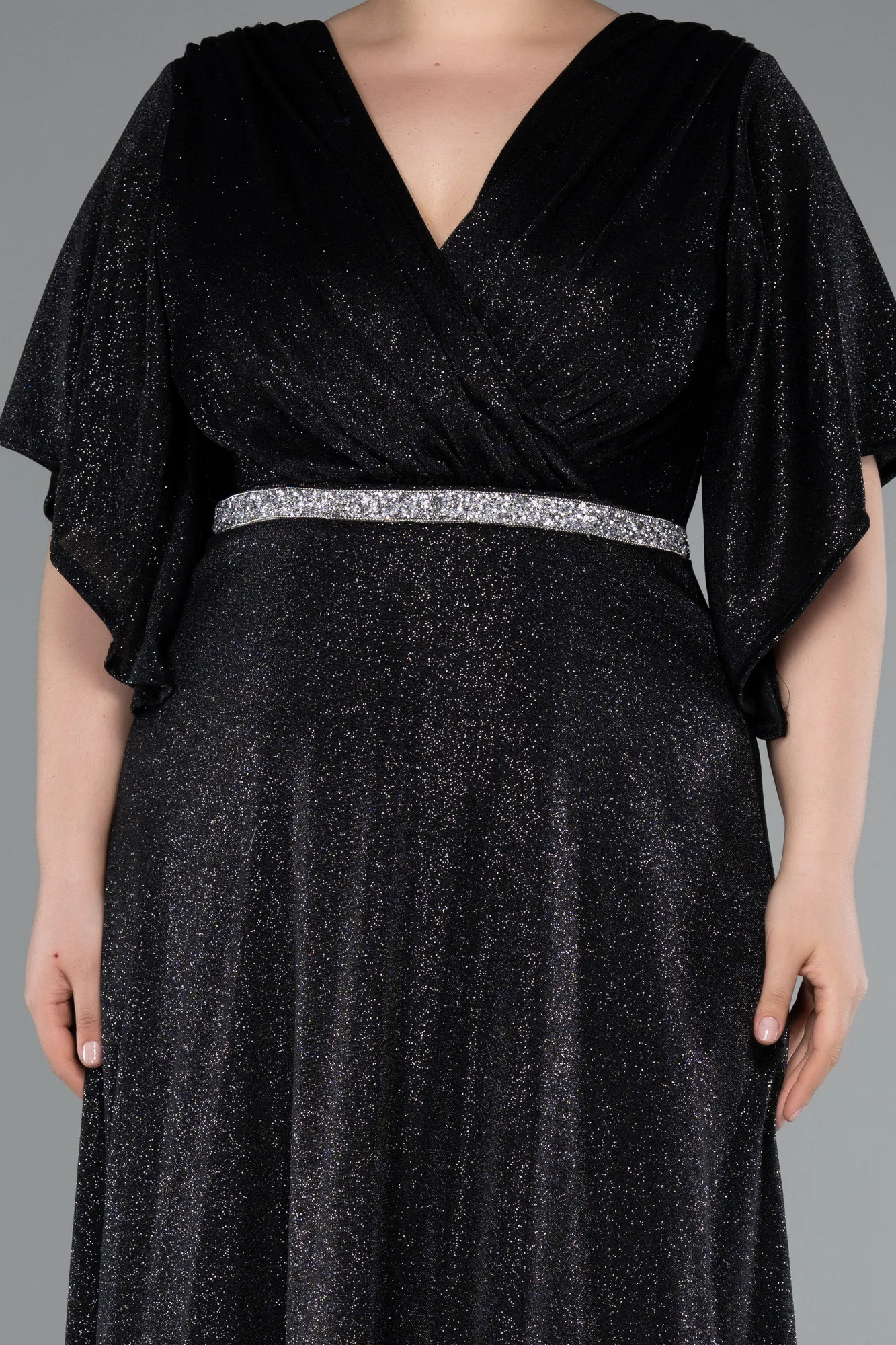 Black-Long Formal Plus Size Dress ABU4914