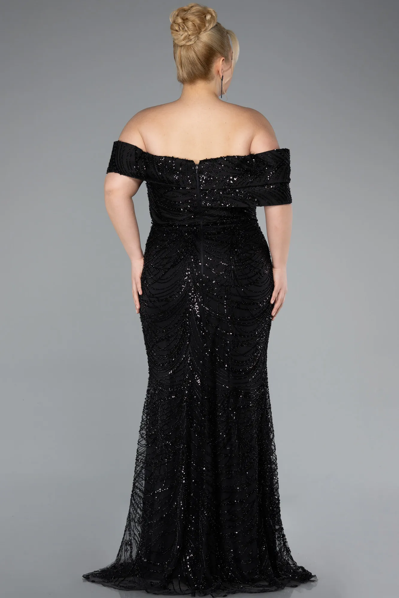 Black-Long Formal Plus Size Dress ABU4947