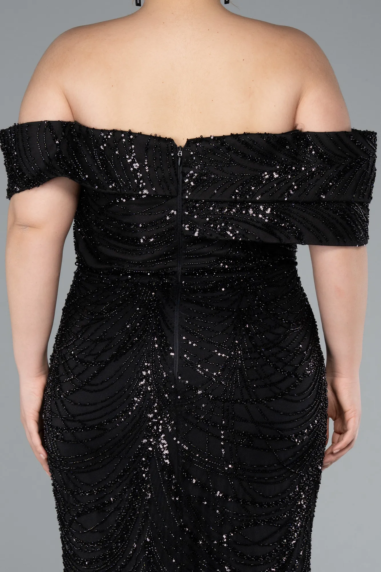 Black-Long Formal Plus Size Dress ABU4947