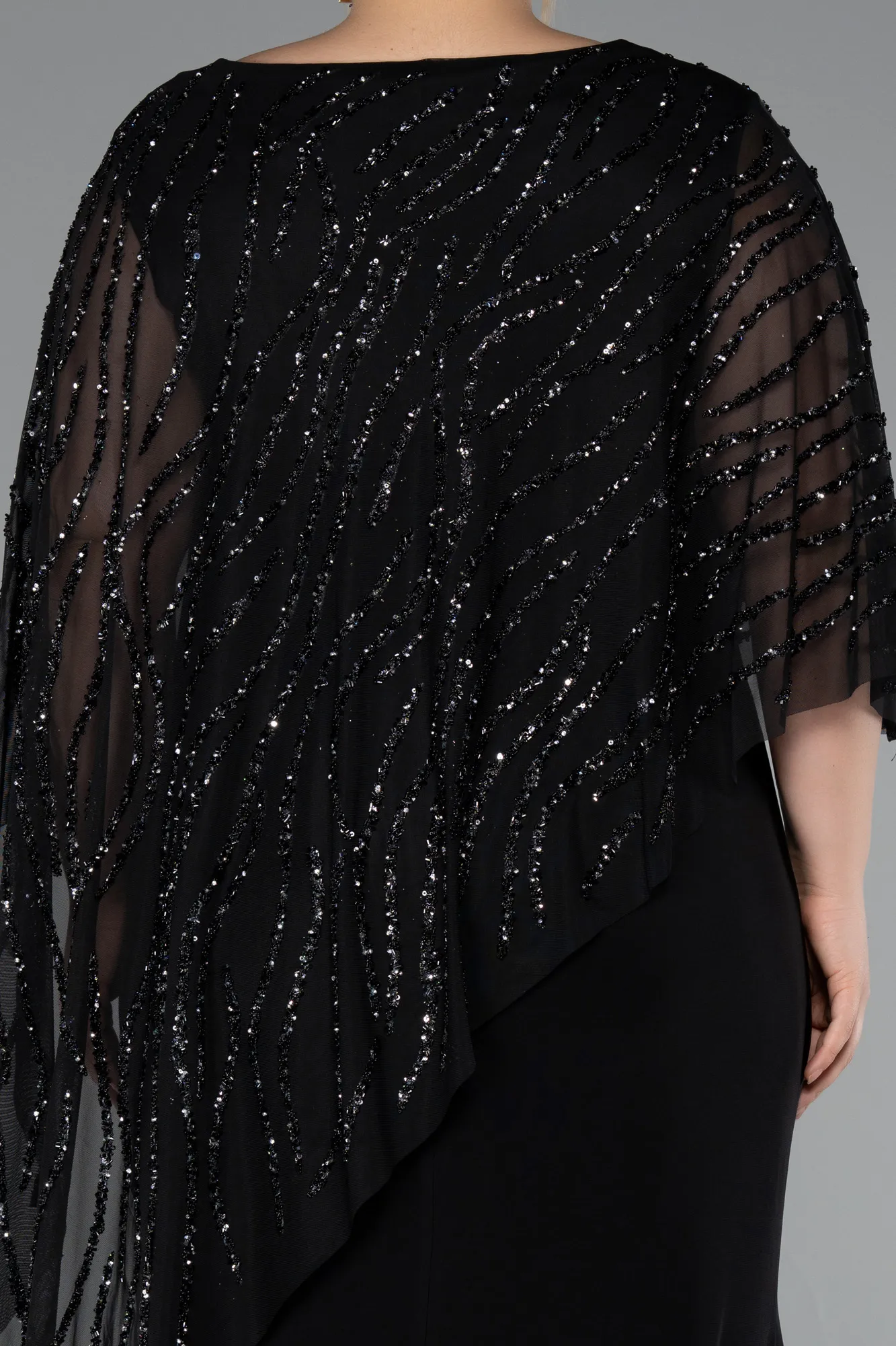 Black-Long Formal Plus Size Dress ABU5158