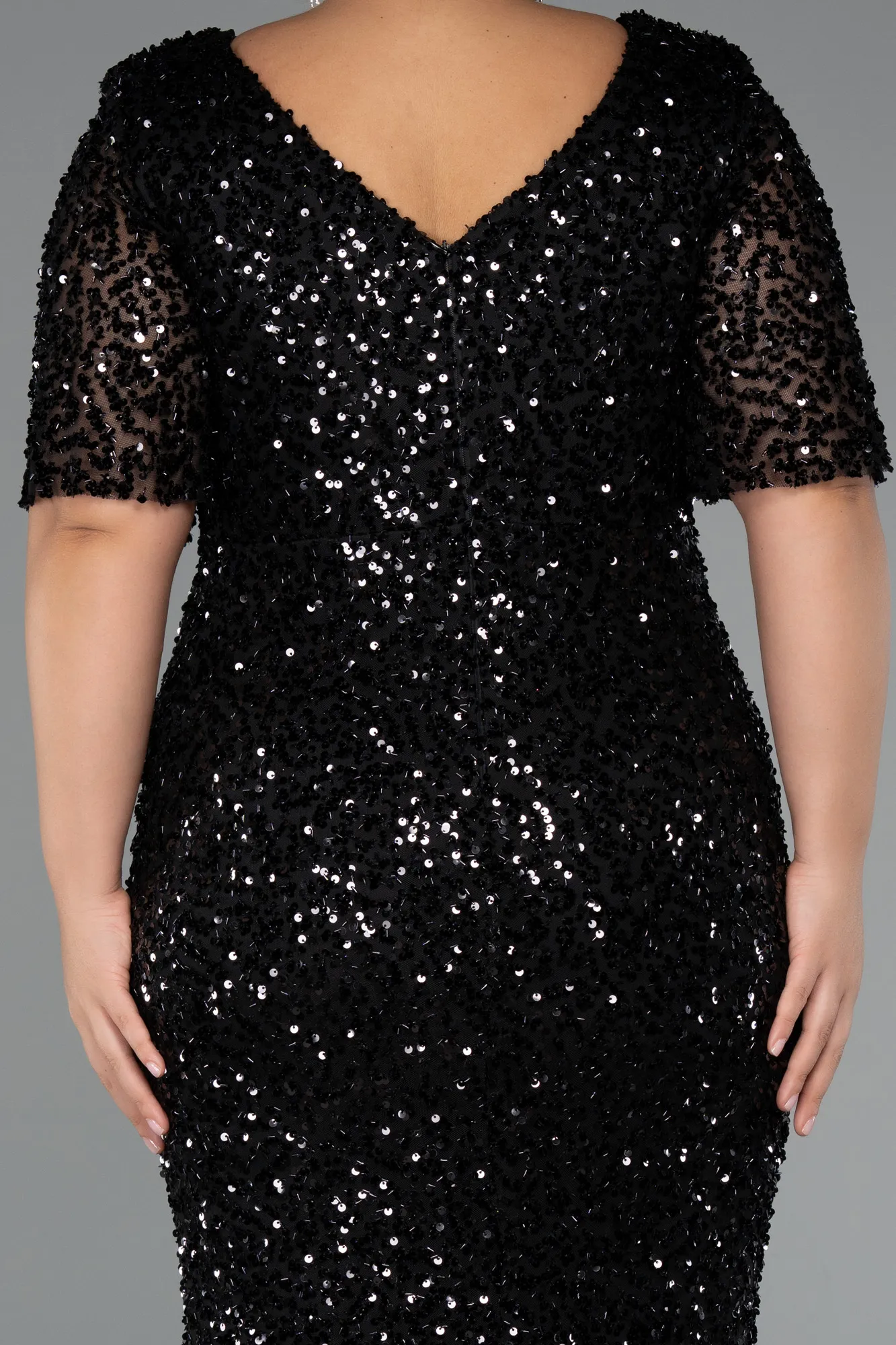 Black-Long Formal Plus Size Dress ABU5318