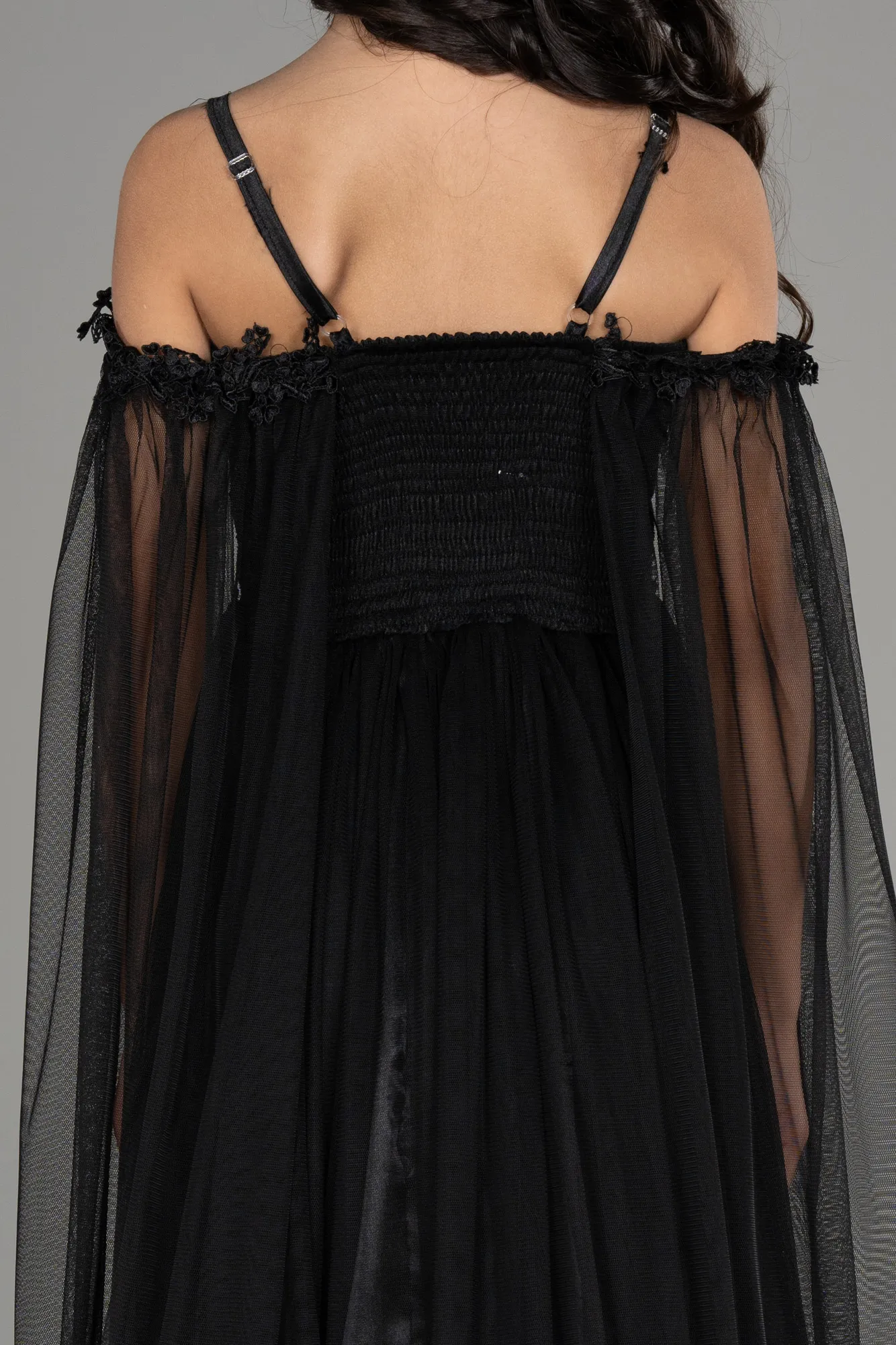 Black-Long Girl Dress ABU3029