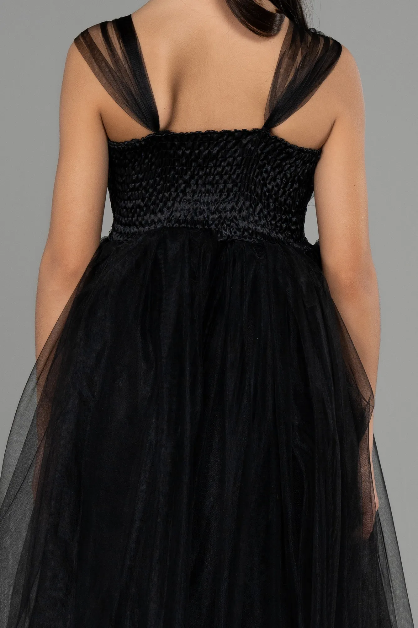 Black-Long Girl Dress ABU3031