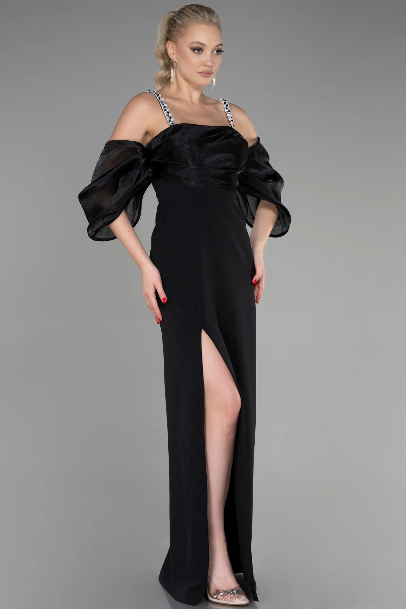 Black-Long Invitation Dress ABU2911