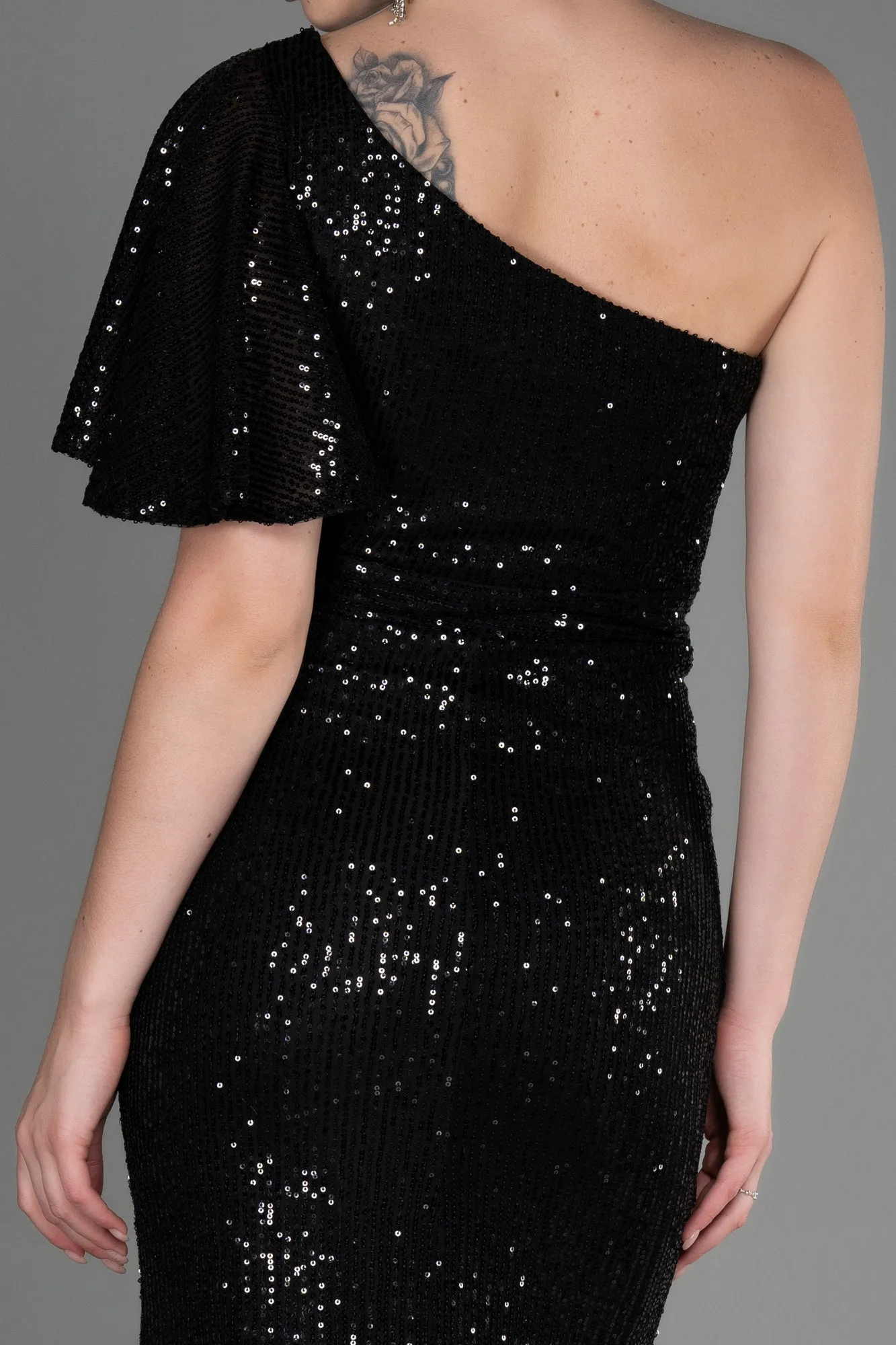 Black-Long Mermaid Evening Dress ABU1891