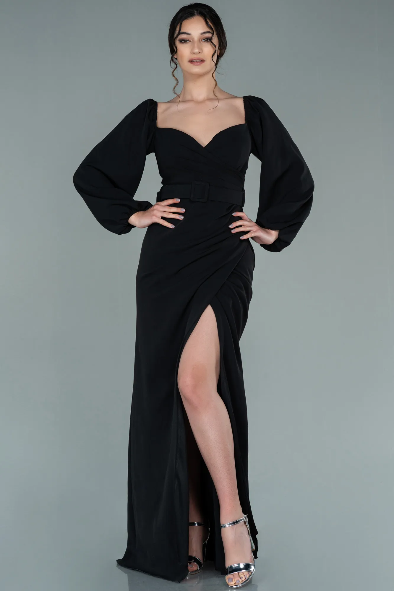 Black-Long Mermaid Evening Dress ABU2280