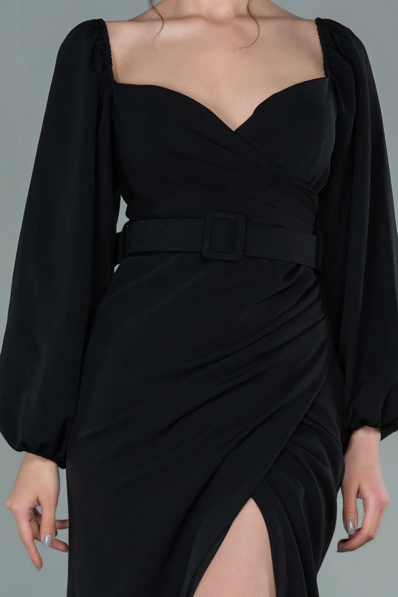 Black-Long Mermaid Evening Dress ABU2280