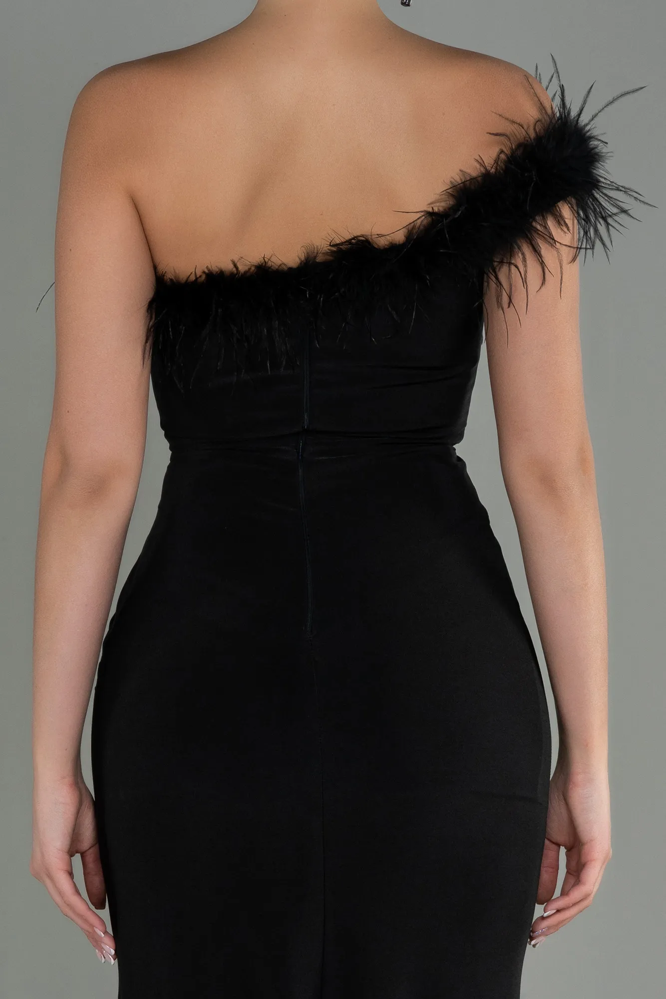 Black-Long Mermaid Evening Dress ABU3048