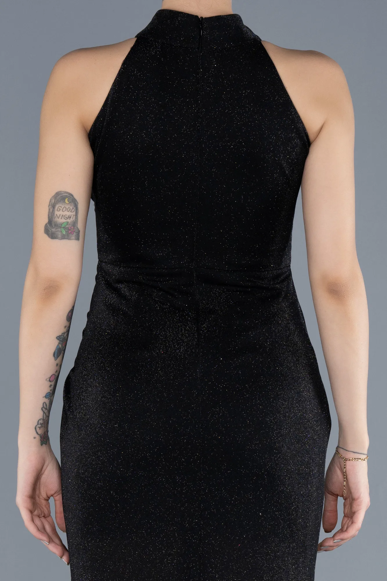 Black-Long Mermaid Evening Gown ABU4612