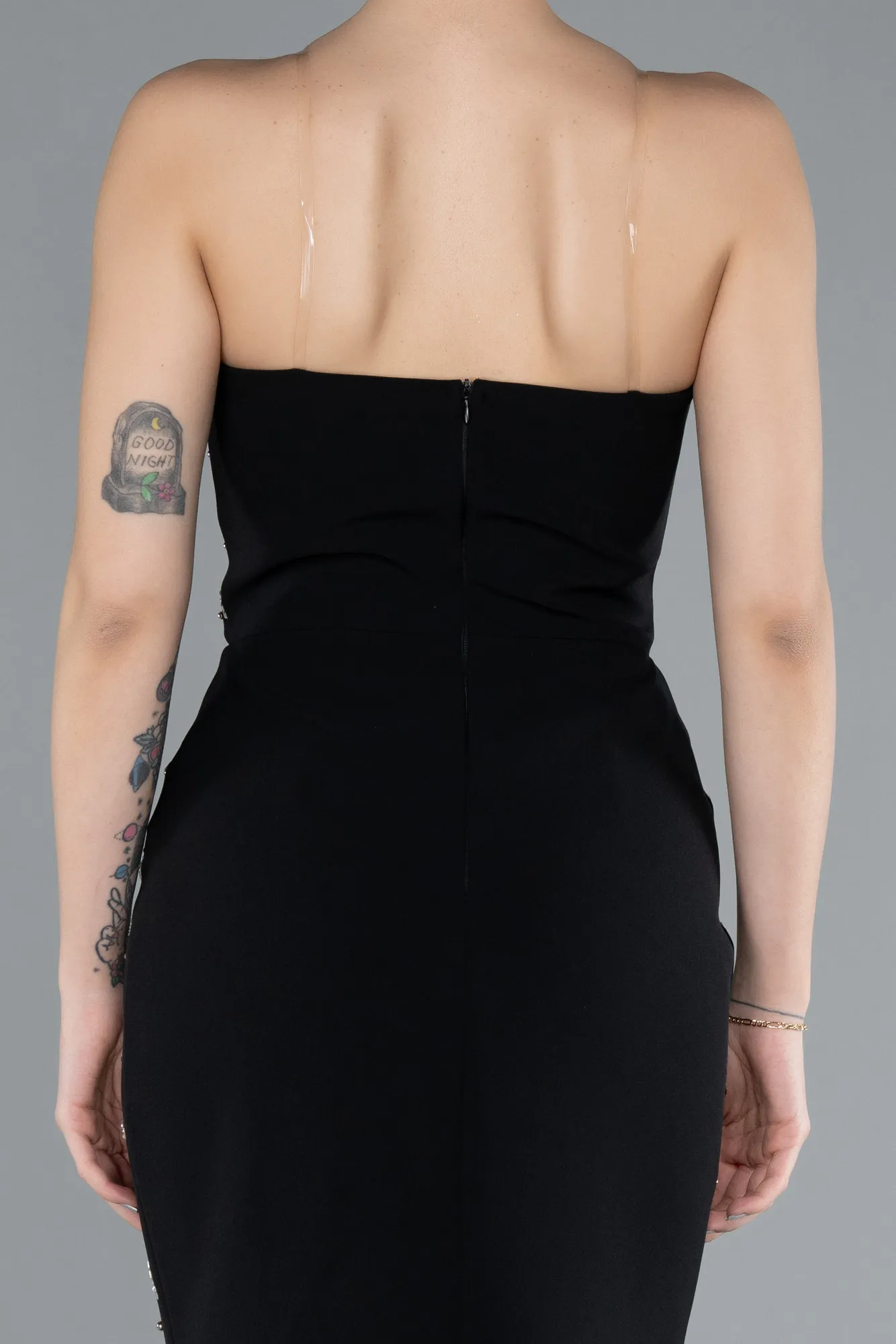 Black-Long Mermaid Evening Gown ABU4656