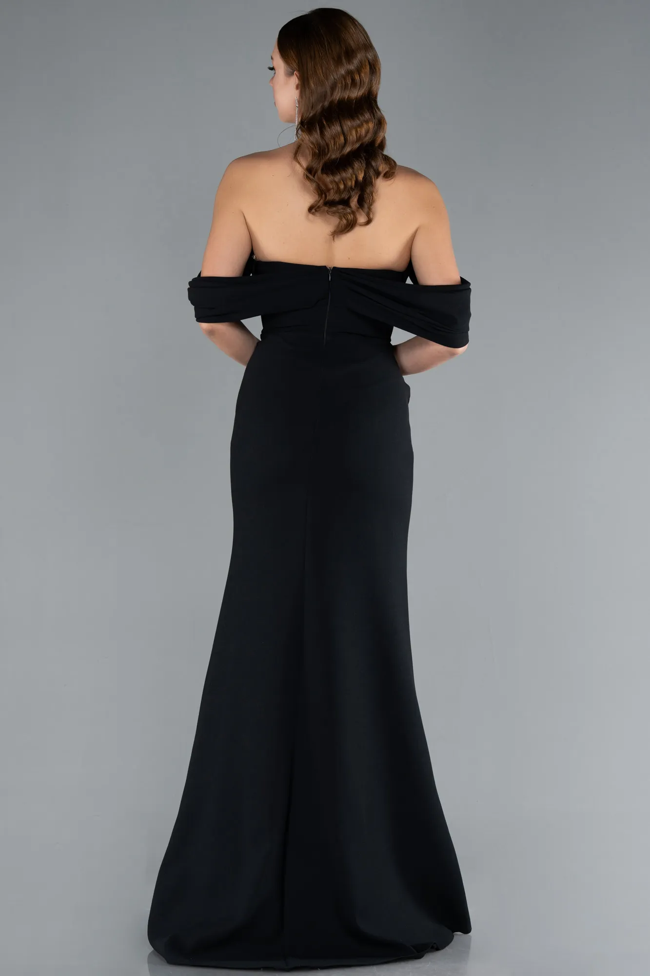 Black-Long Mermaid Evening Gown ABU4662