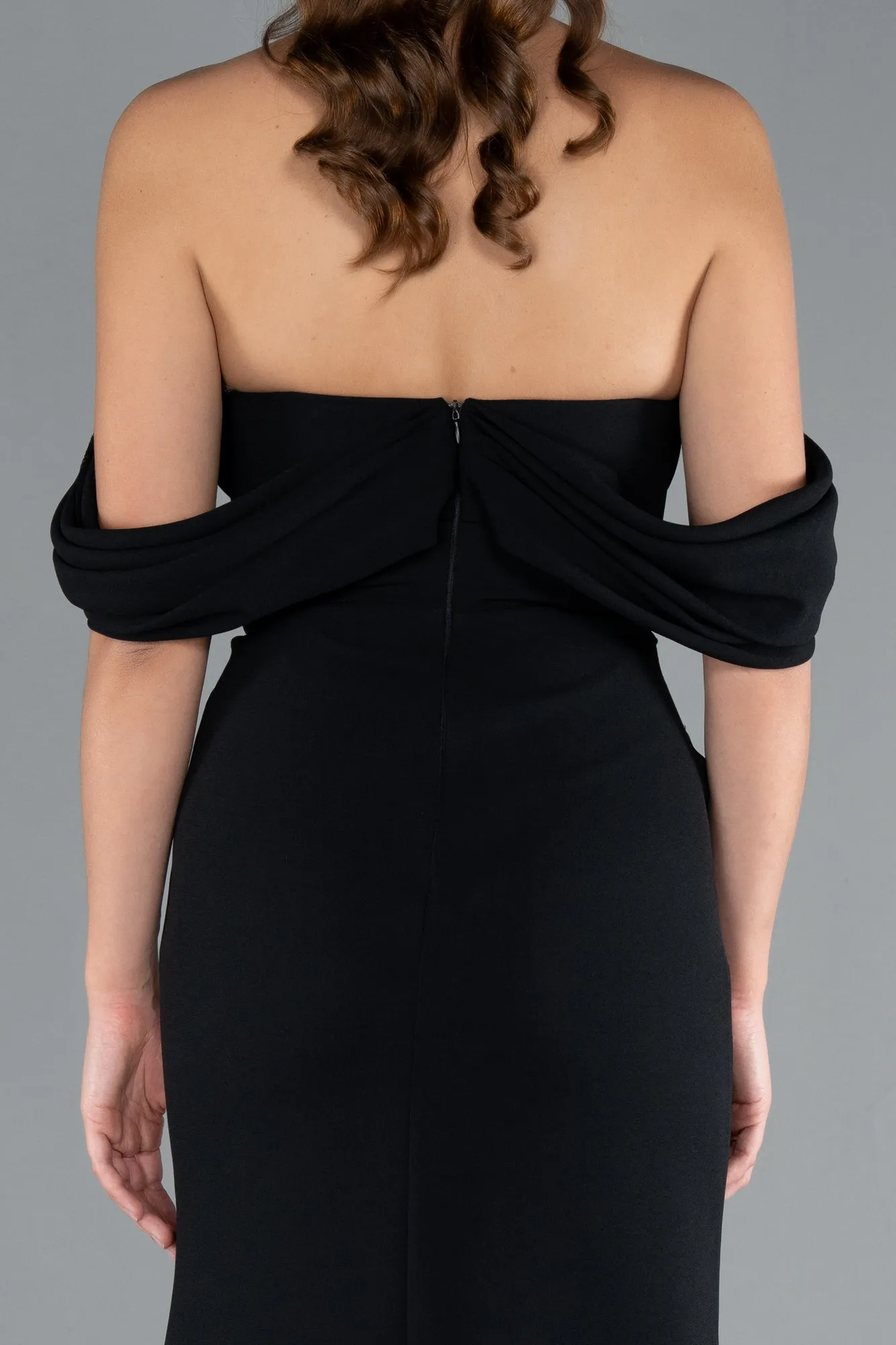 Black-Long Mermaid Evening Gown ABU4662