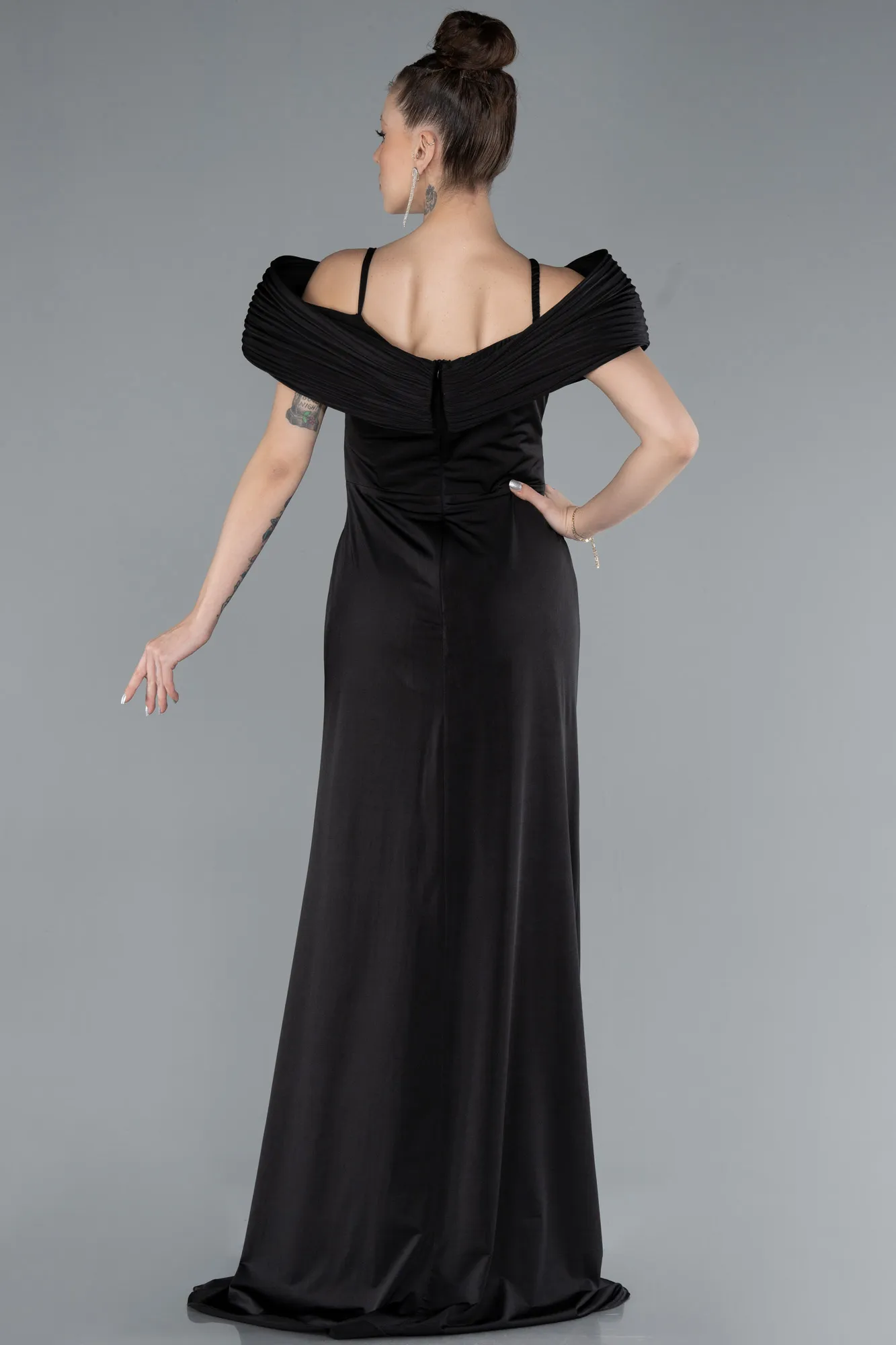 Black-Long Mermaid Evening Gown ABU4664