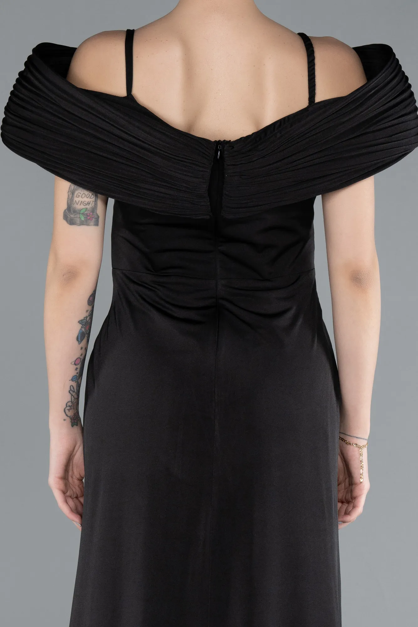 Black-Long Mermaid Evening Gown ABU4664