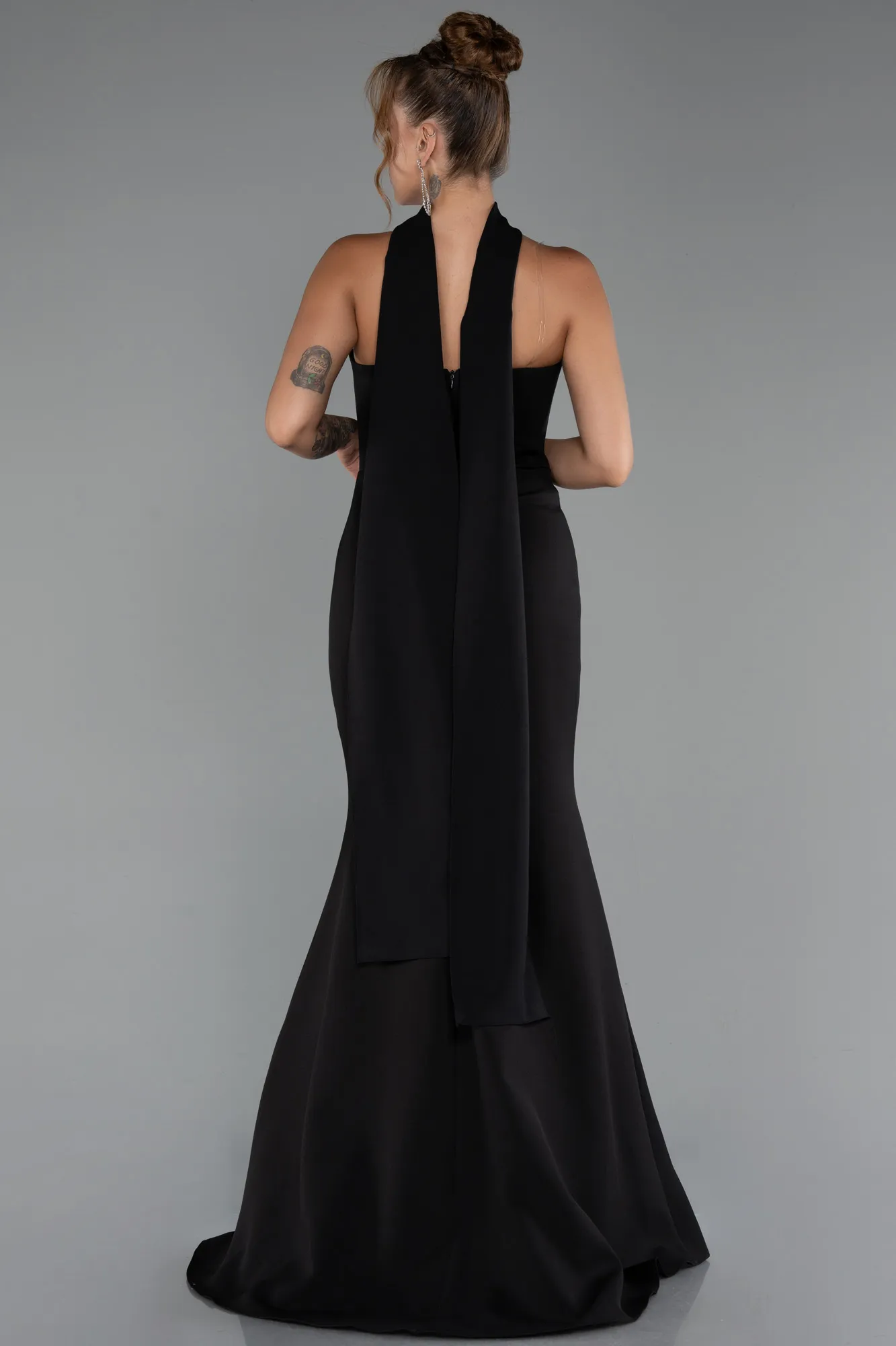 Black-Long Mermaid Evening Gown ABU5282