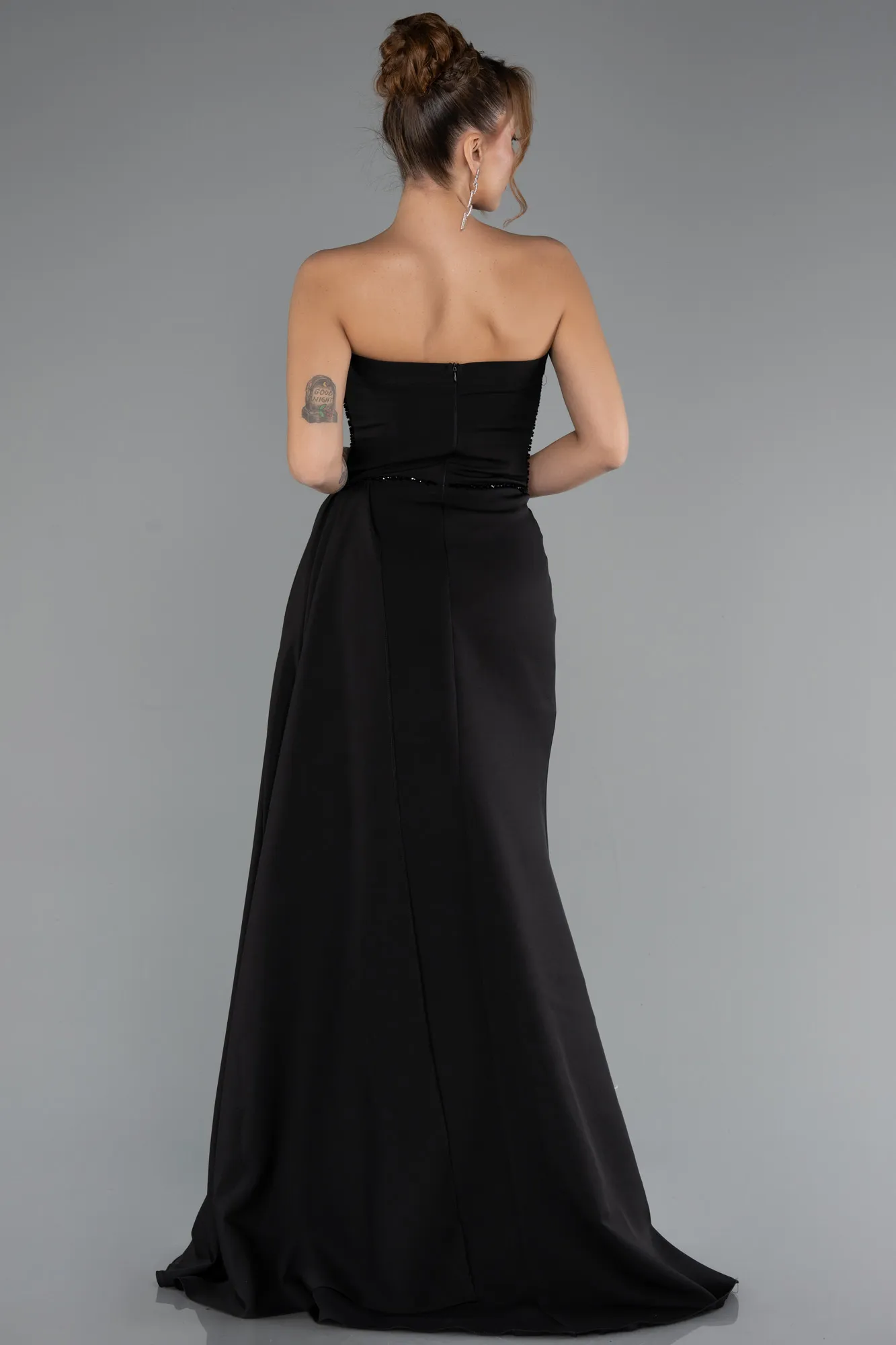 Black-Long Mermaid Evening Gown ABU5365