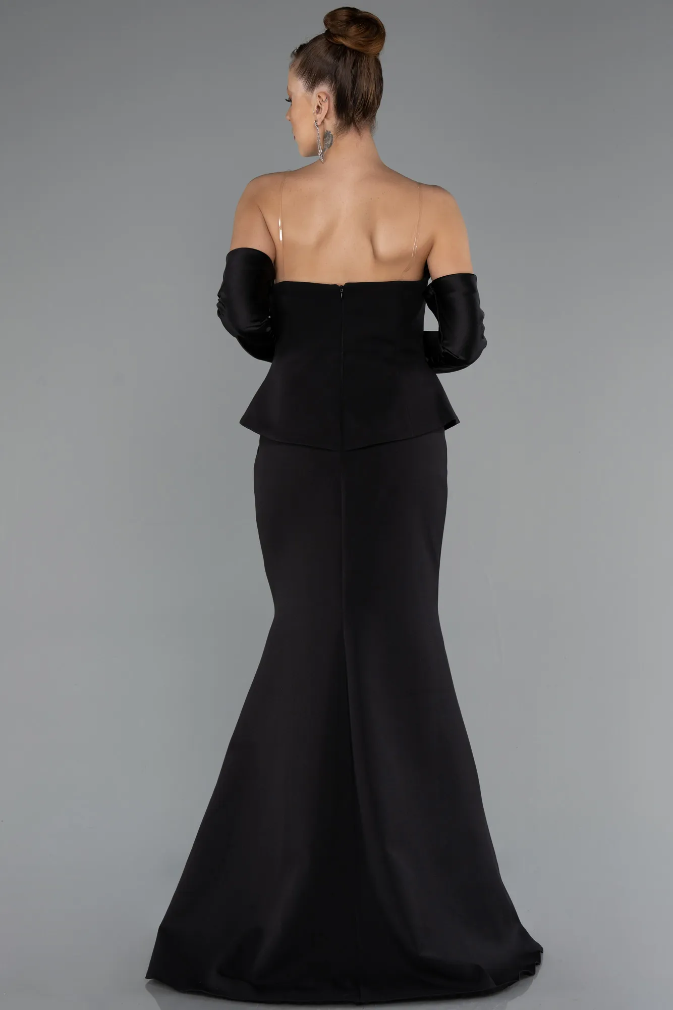 Black-Long Mermaid Evening Gown ABU5421