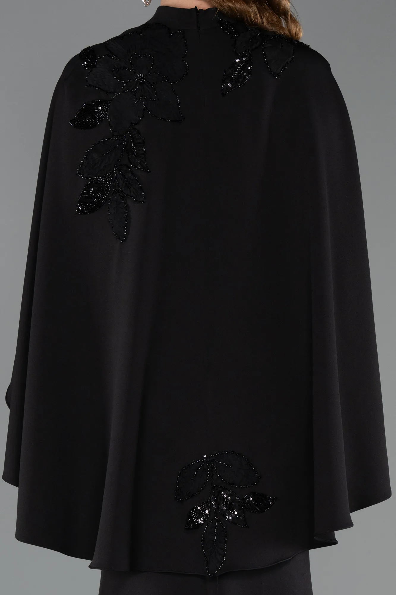 Black-Long Mermaid Evening Gown ABU5485