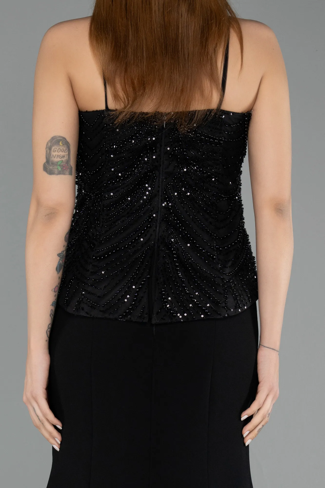 Black-Long Mermaid Evening Gown ABU5543