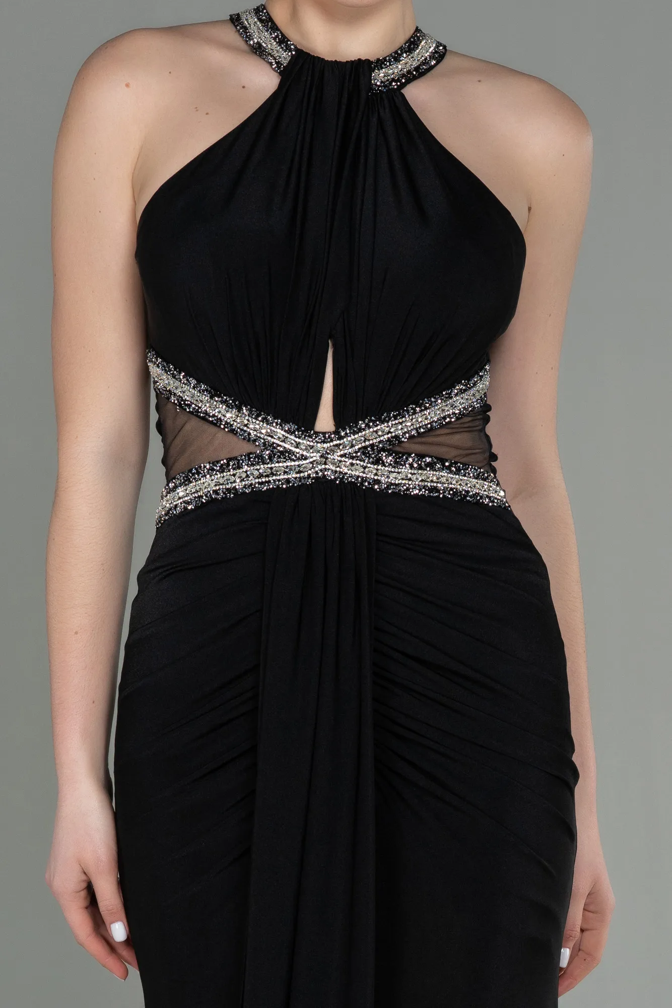 Black-Long Mermaid Prom Dress ABU2940