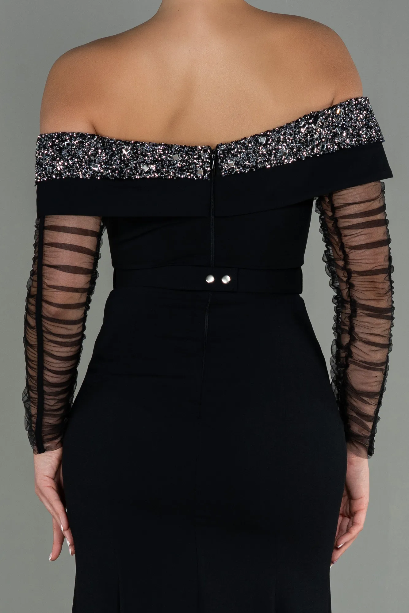 Black-Long Mermaid Prom Dress ABU2998