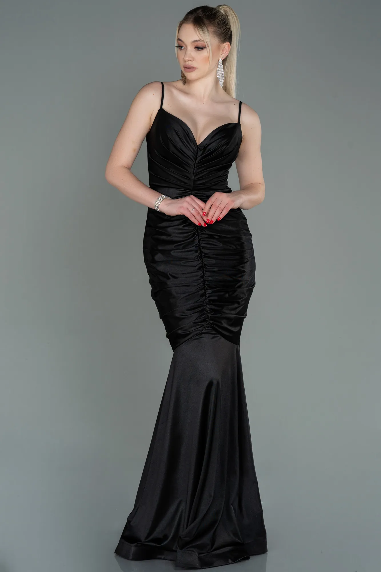 Black-Long Mermaid Prom Dress ABU3121